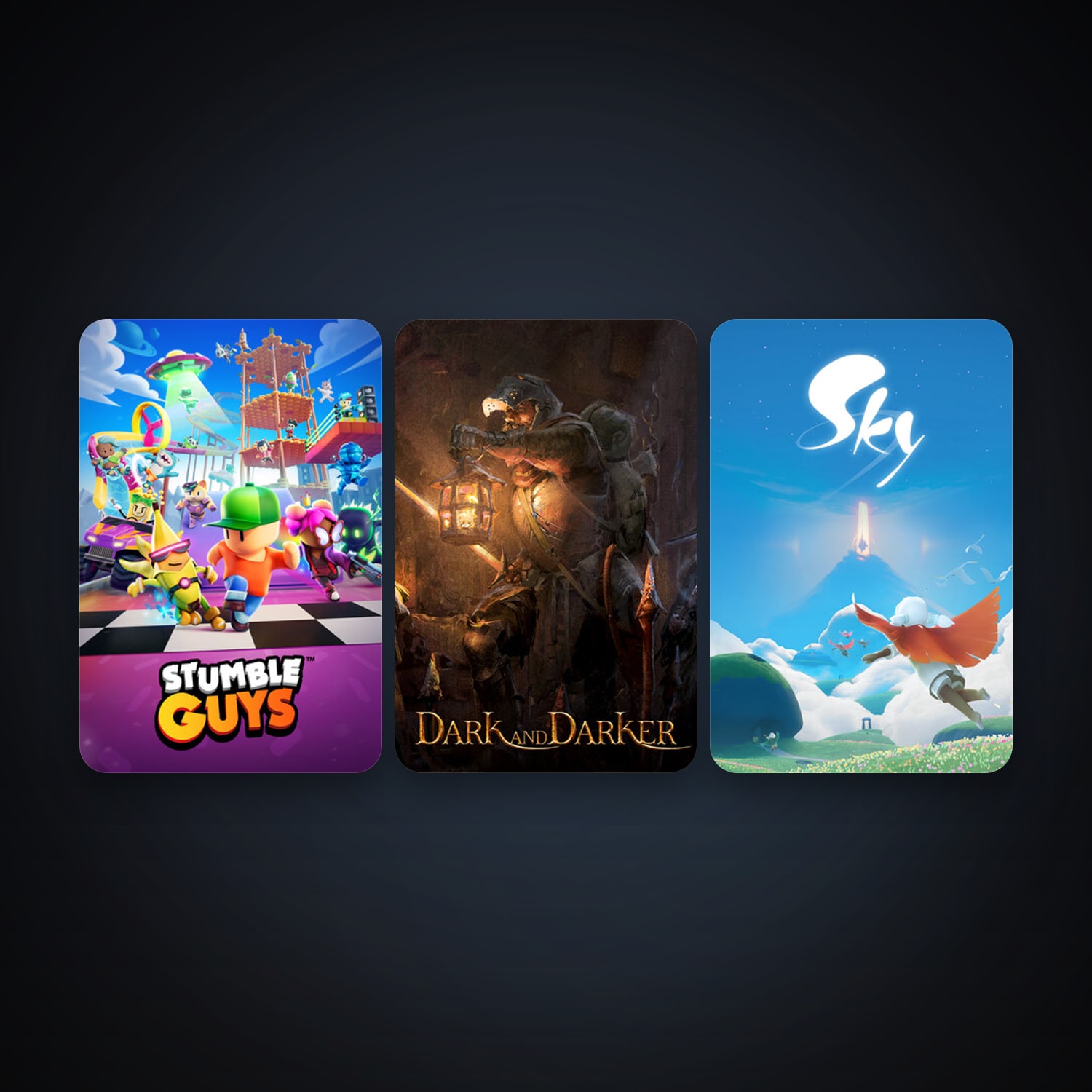 Stumble Guys + Dark and Darker, 5 games, clean — HabibiAccounts