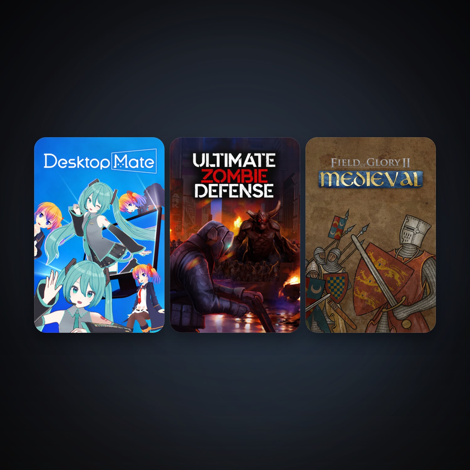 Ultimate Zombie Defense + Field of Glory II: Medieval, 4 games, clean — HabibiAccounts