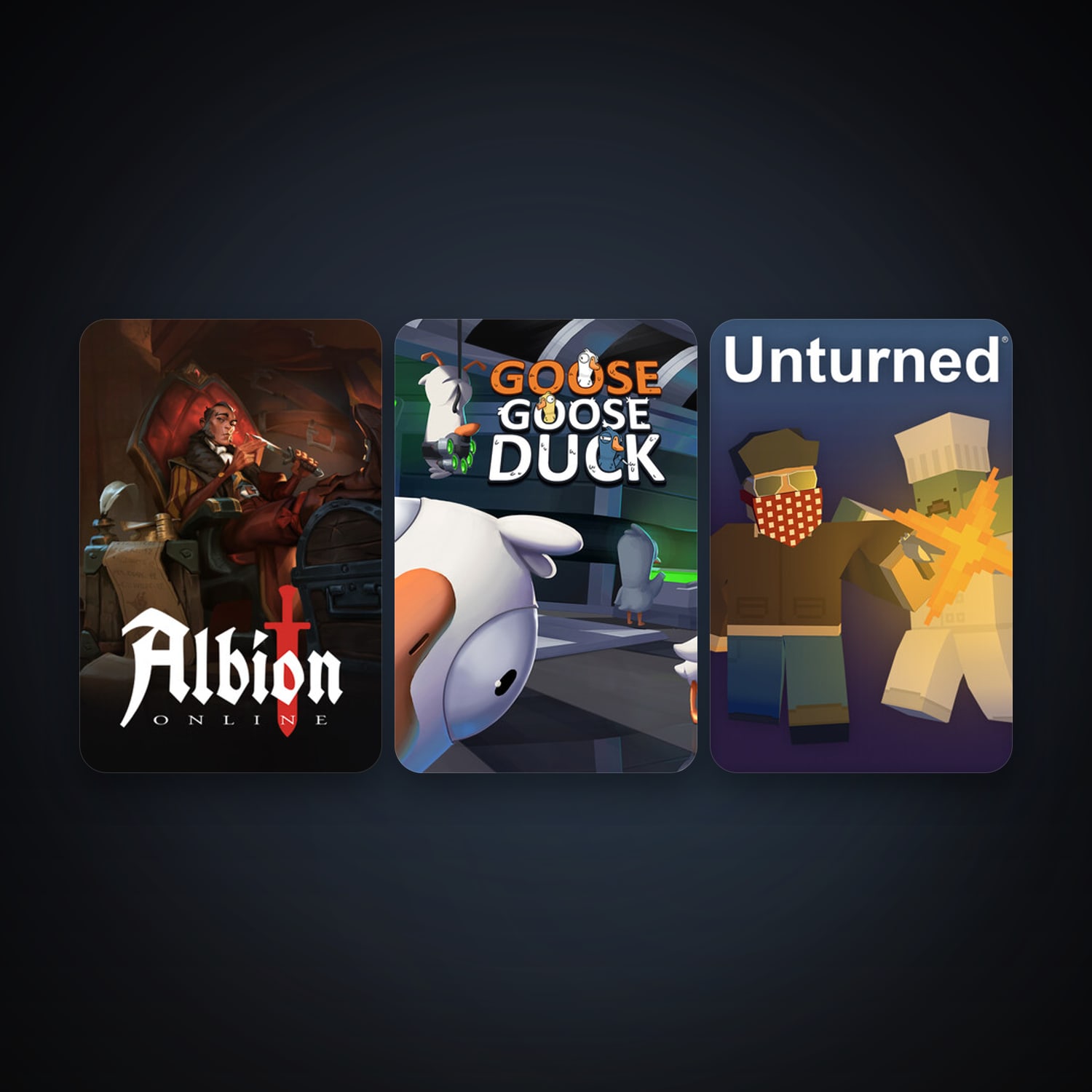 Unturned + Albion Online, 5 games, clean — HabibiAccounts