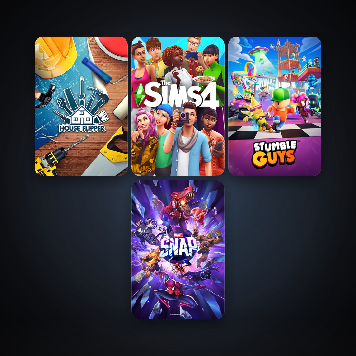 House Flipper + The Sims 4, 4 games, clean — HabibiAccounts