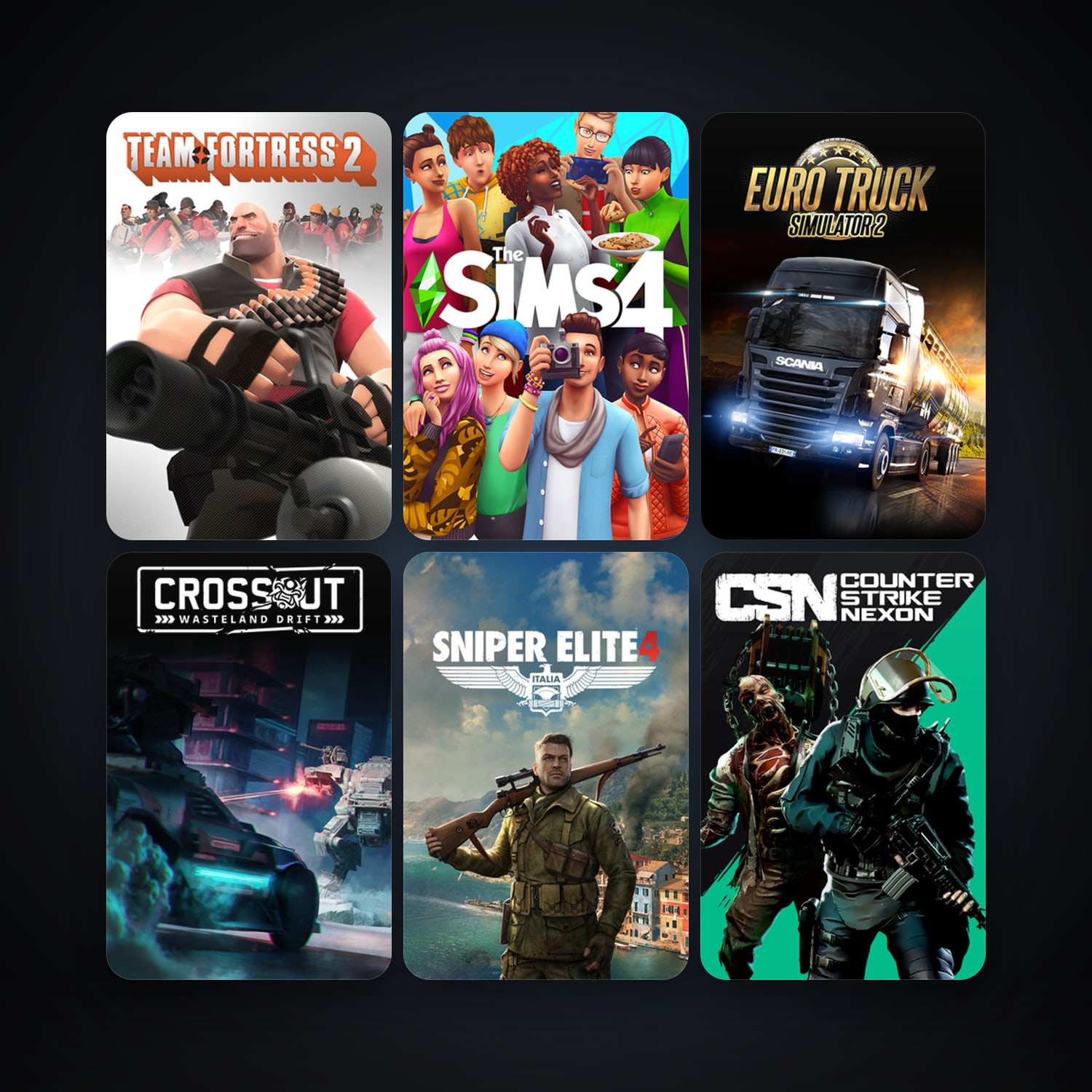 Steam account: Team Fortress 2 + Euro Truck Simulator 2, 16 games, clean — HabibiAccounts