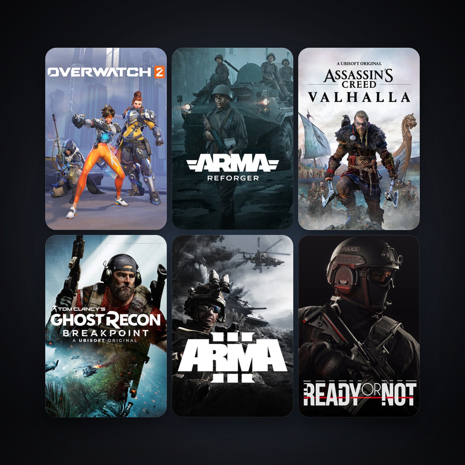 Arma 3 + Ready or Not, 35 games, clean — HabibiAccounts