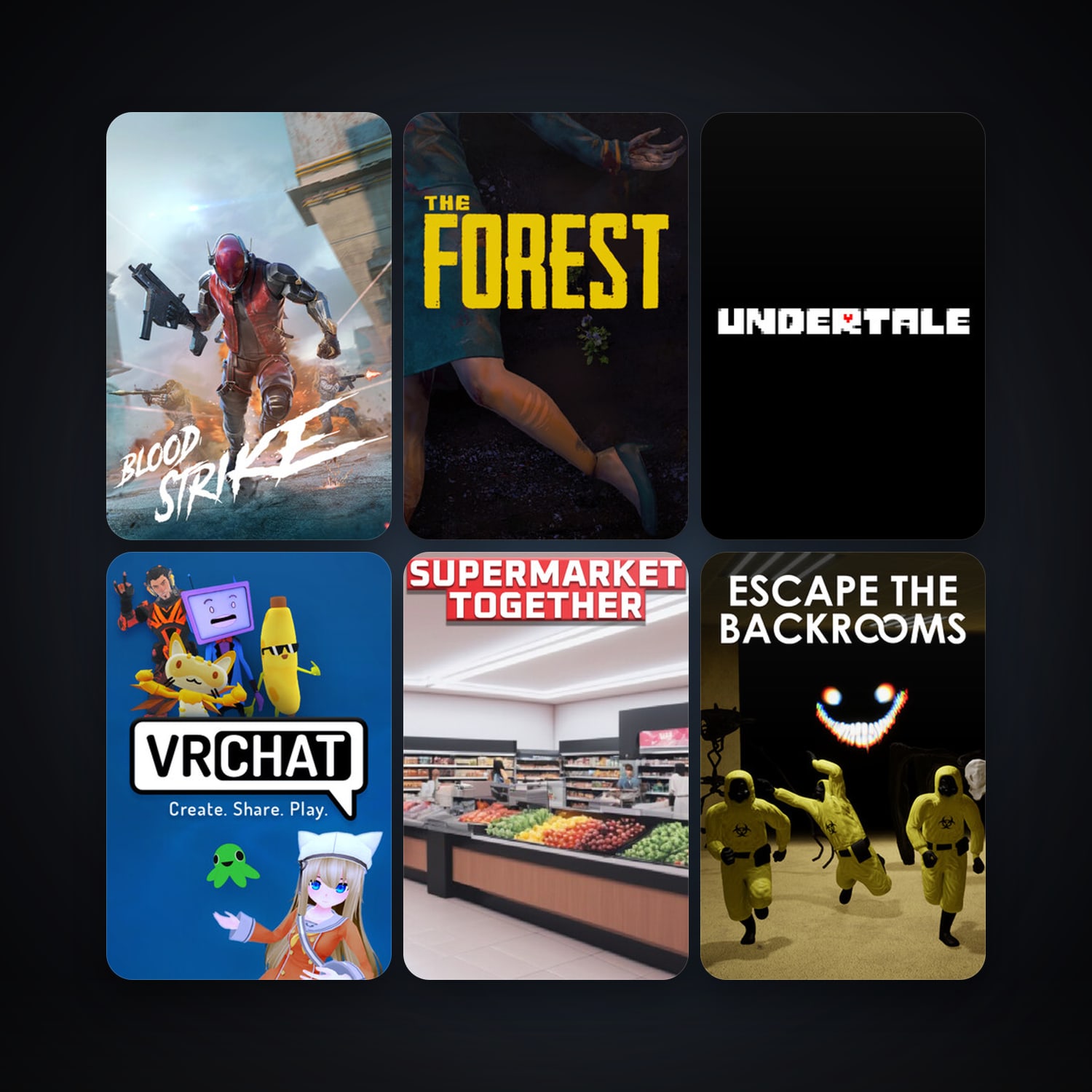 The Forest + Undertale, 16 games, clean — HabibiAccounts