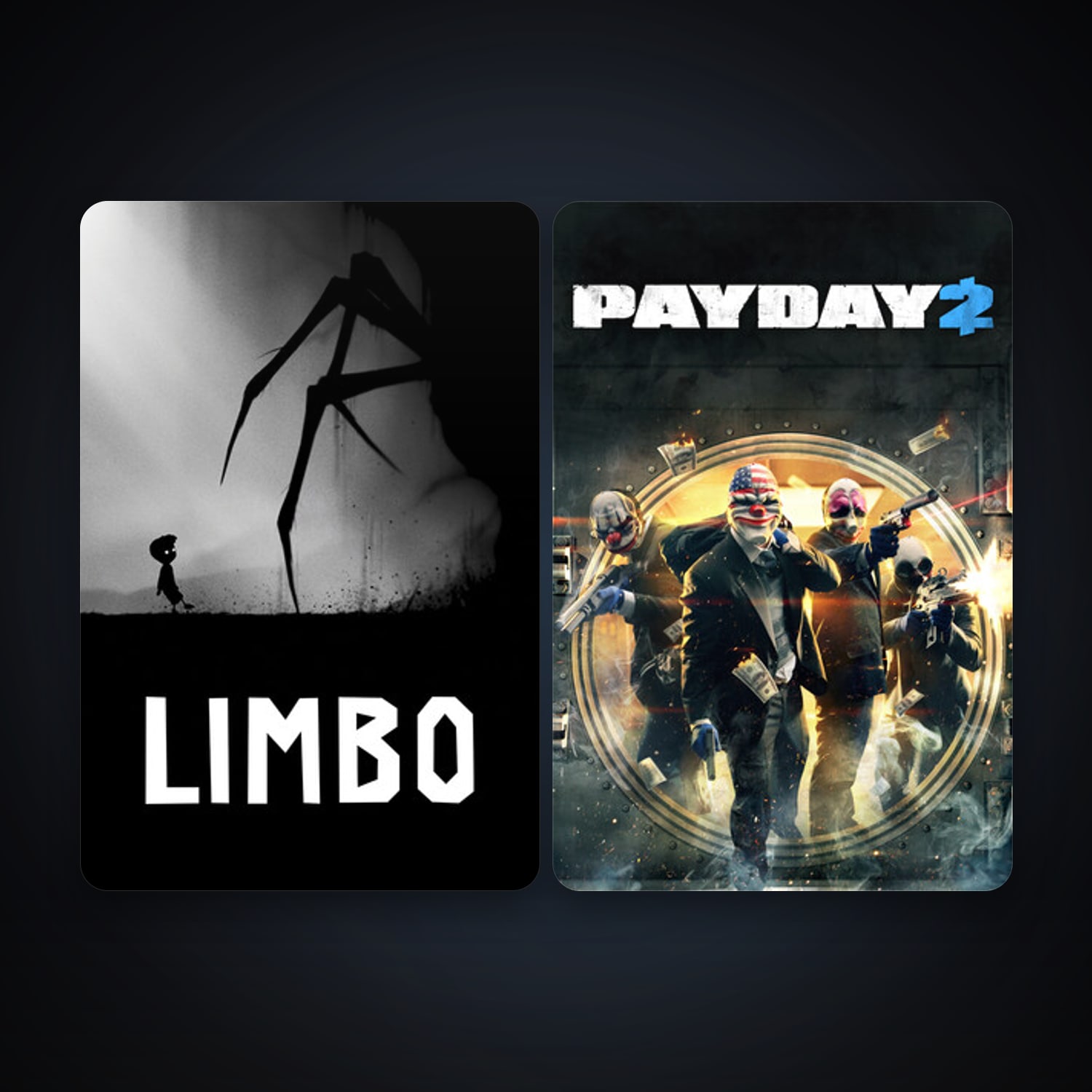 LIMBO + PAYDAY 2, 3 games, clean — HabibiAccounts