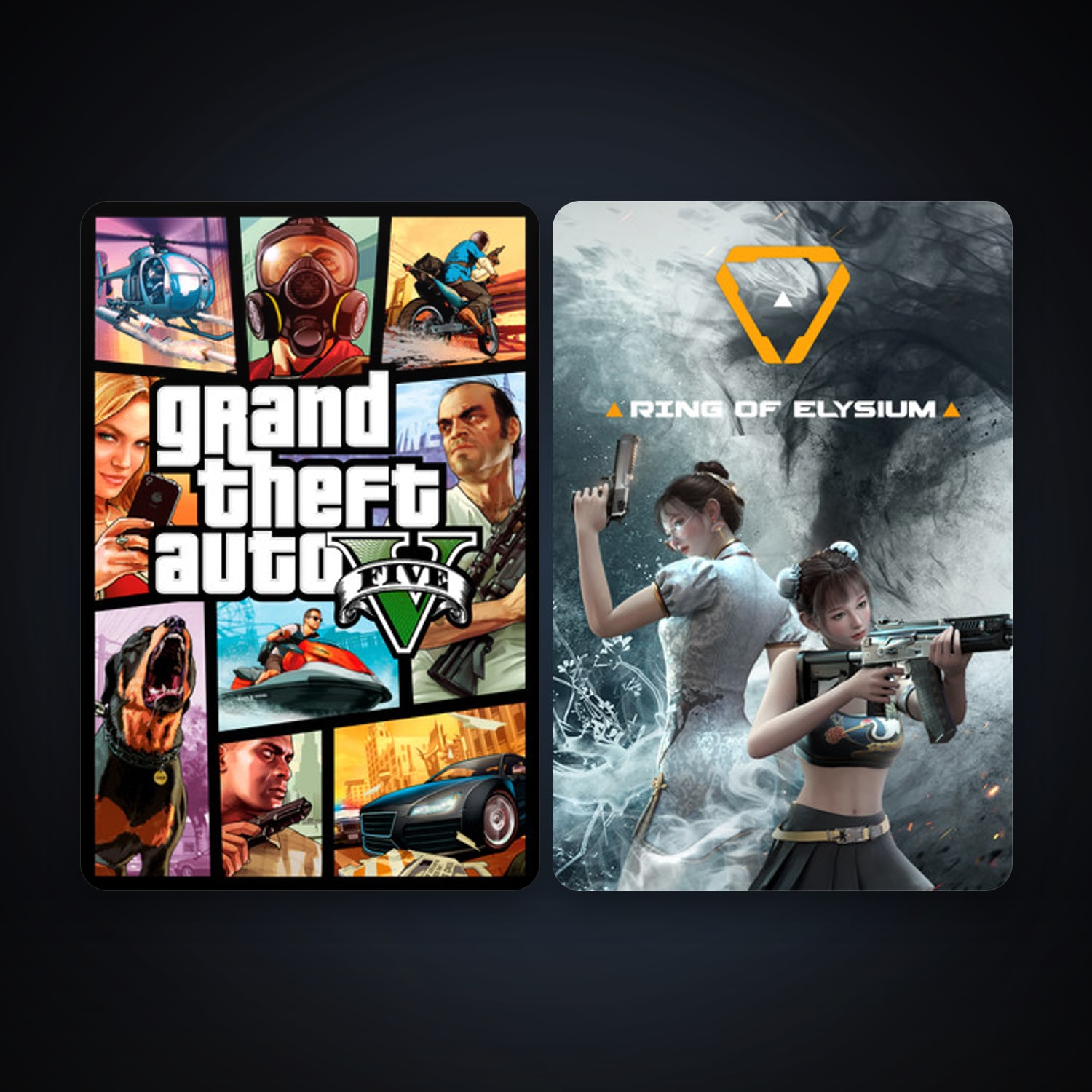 GTA V + Ring of Elysium, 4 games, clean — HabibiAccounts