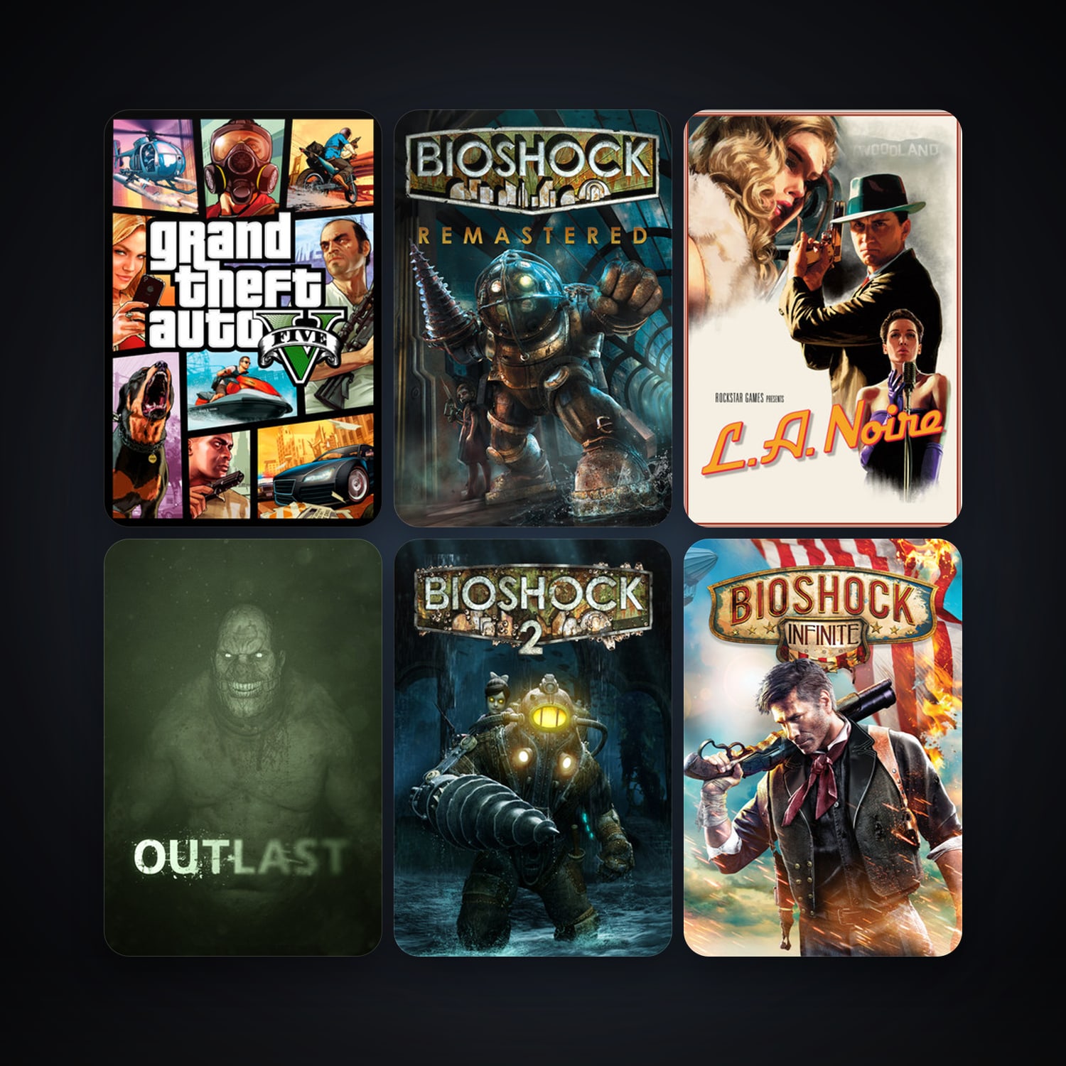 BioShock 2 + BioShock Infinite, 12 games, clean — HabibiAccounts