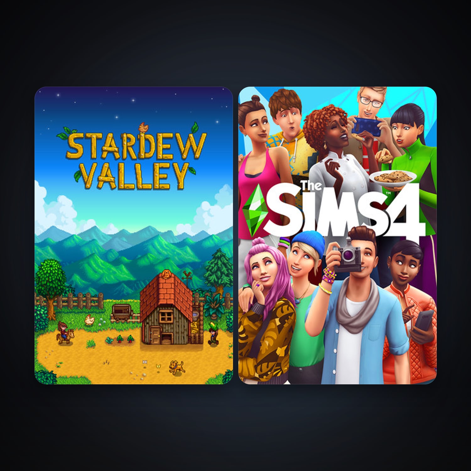 Stardew Valley + The Sims 4, 4 games, clean — HabibiAccounts