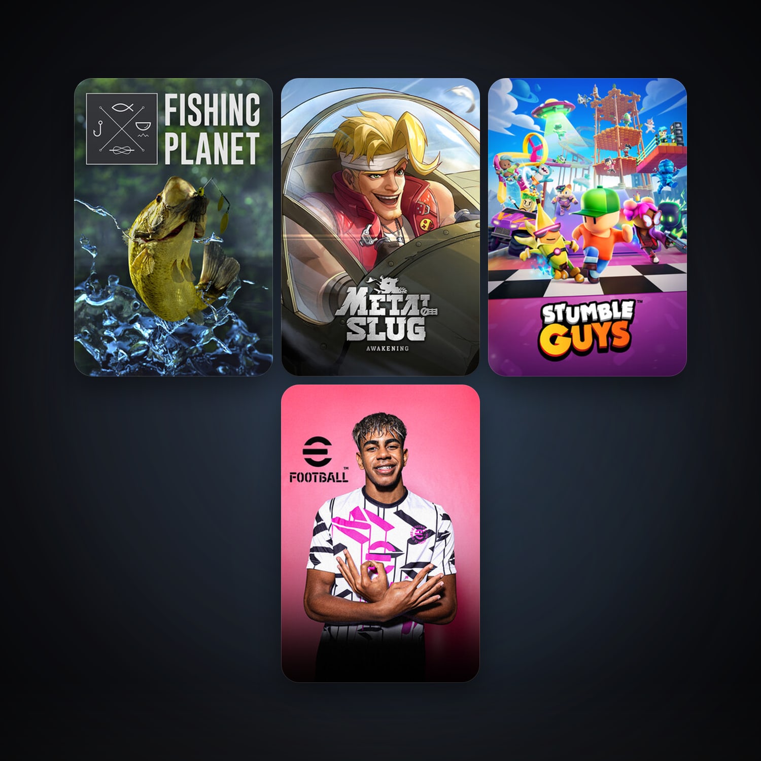 Fishing Planet + eFootball 2024, 8 games, clean — HabibiAccounts