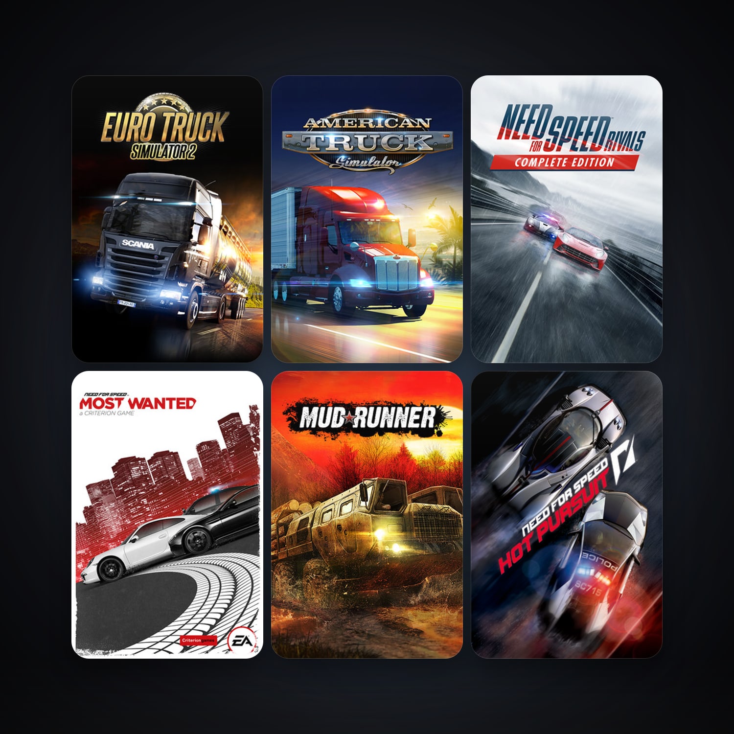 Need For Speed: Hot Pursuit + RaceRoom Racing Experience, 10 games, clean — HabibiAccounts
