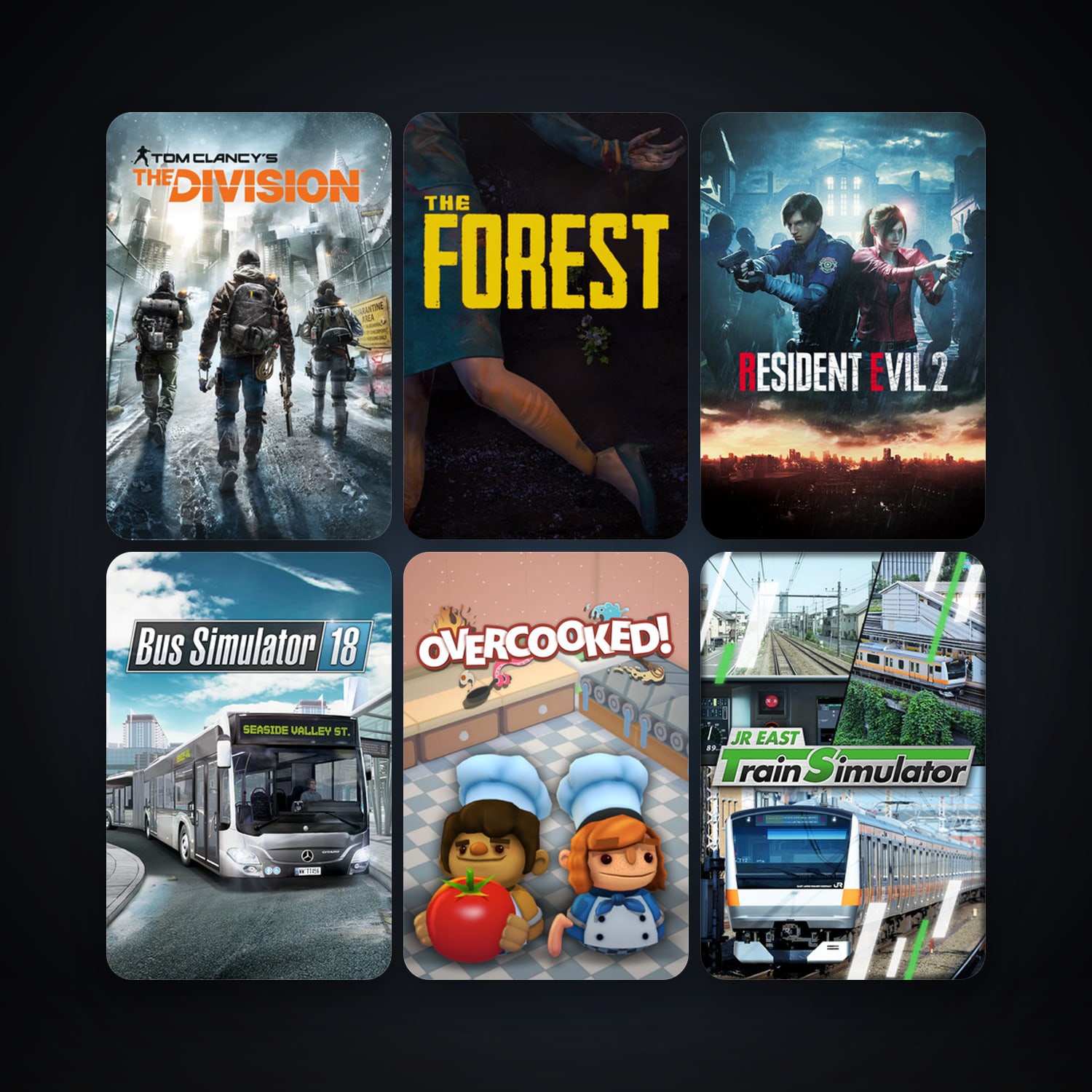 The Forest + Tom Clancy's The Division, 17 games, clean — HabibiAccounts