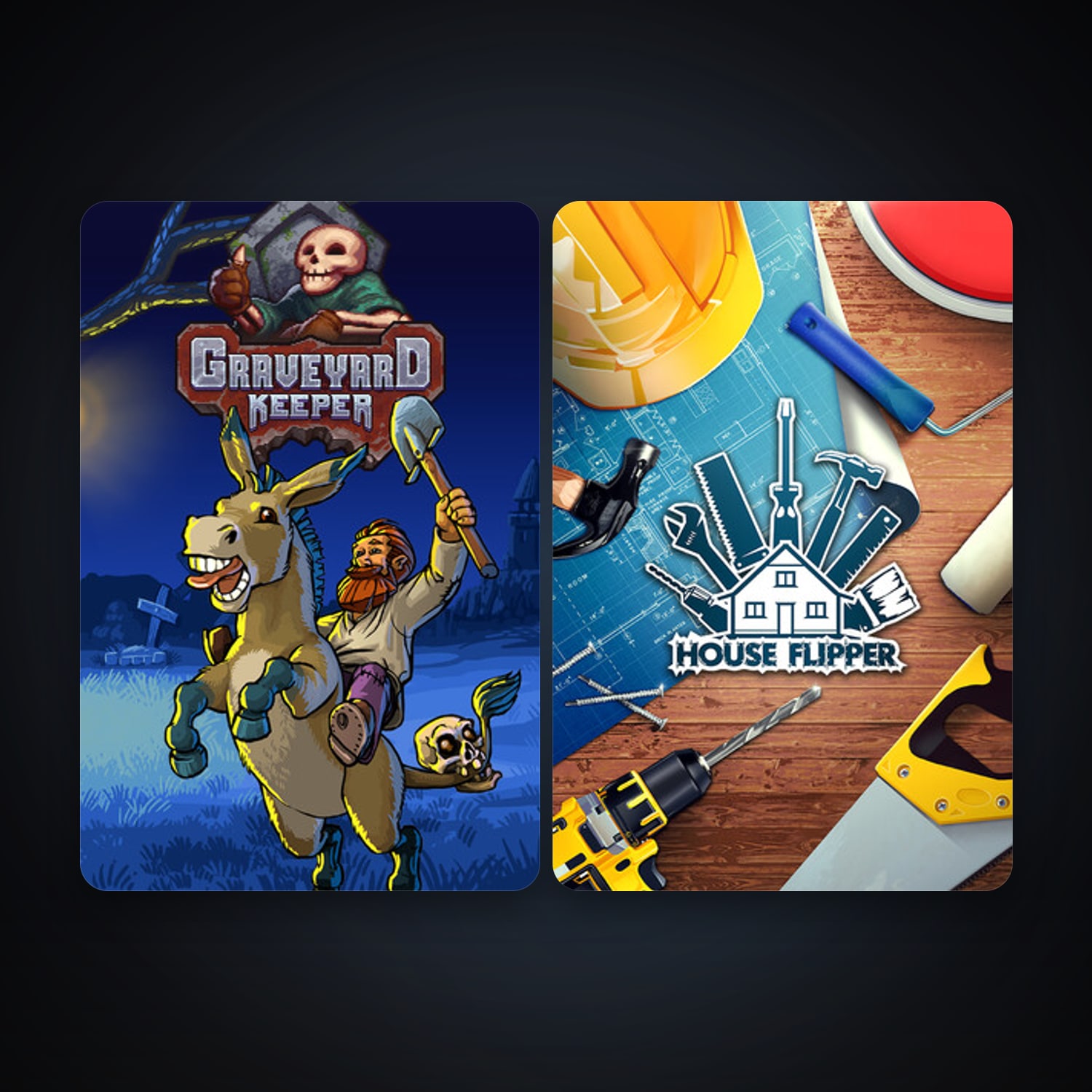 Graveyard Keeper + House Flipper, 5 games, clean — HabibiAccounts