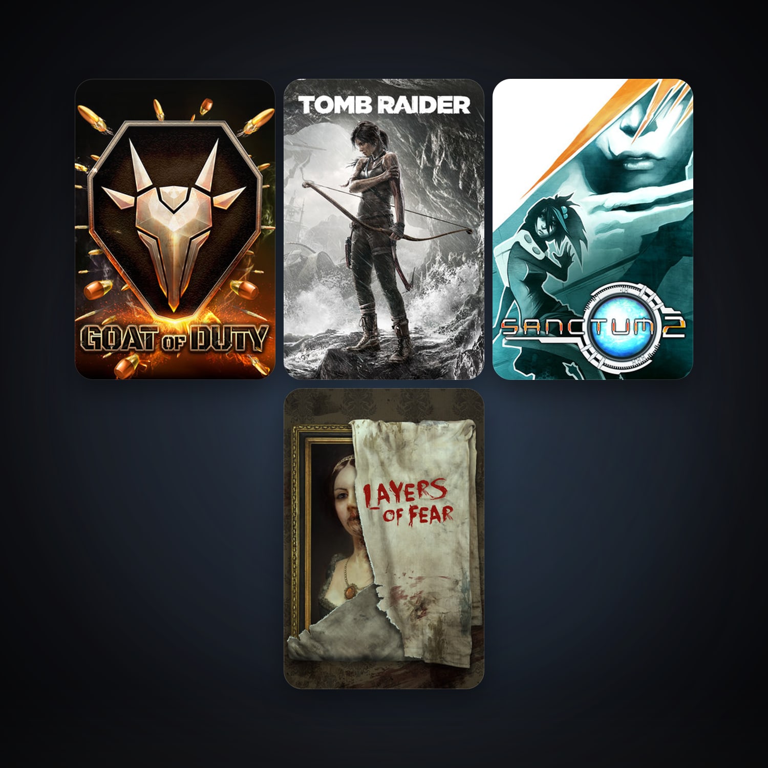 Tomb Raider + Sanctum 2, 4 games, clean — HabibiAccounts