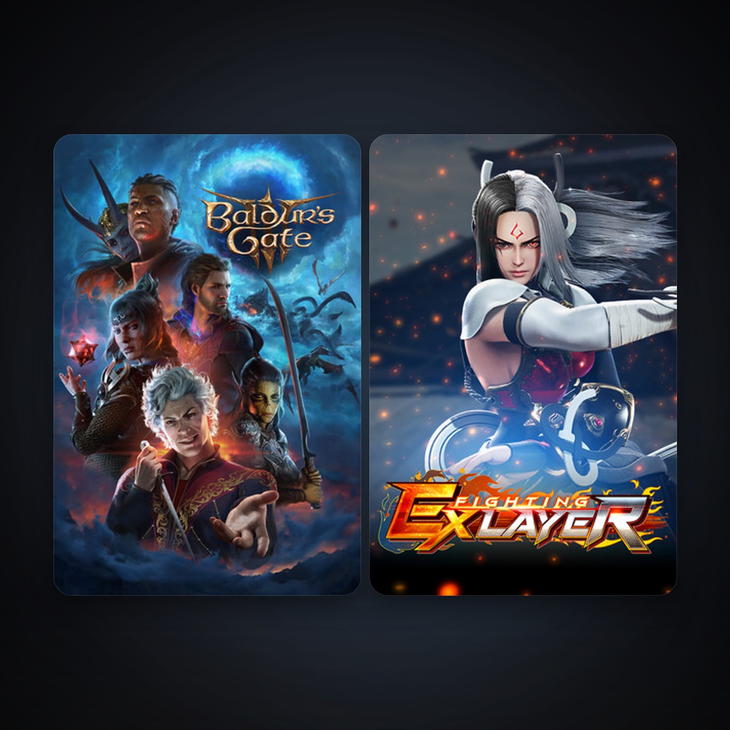 FIGHTING EX LAYER + Baldur's Gate 3, 2 games, clean — HabibiAccounts