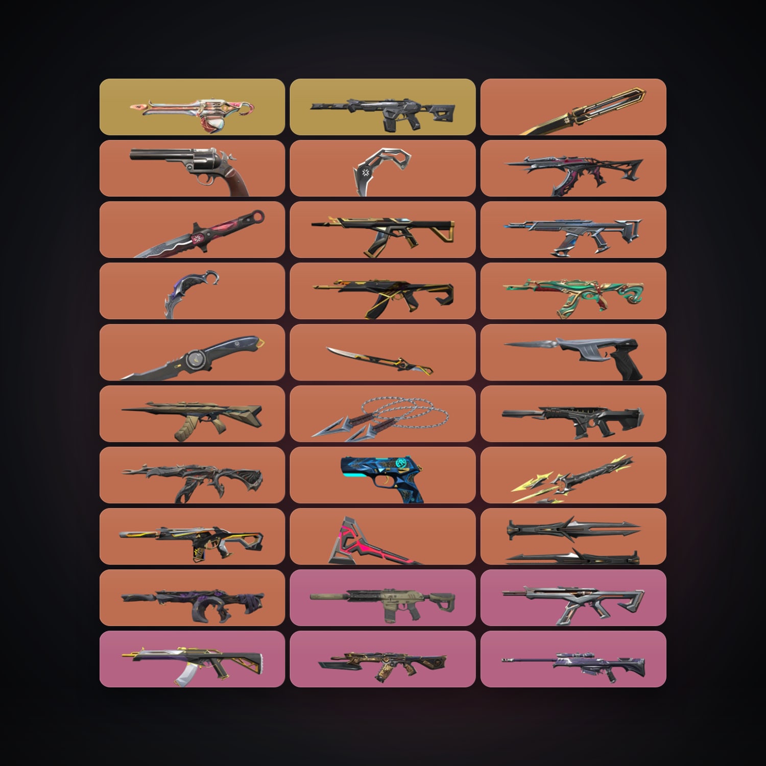 AP Ascendant 1 locker — 10 knives, 72 skins, lvl 402 — HabibiAccounts