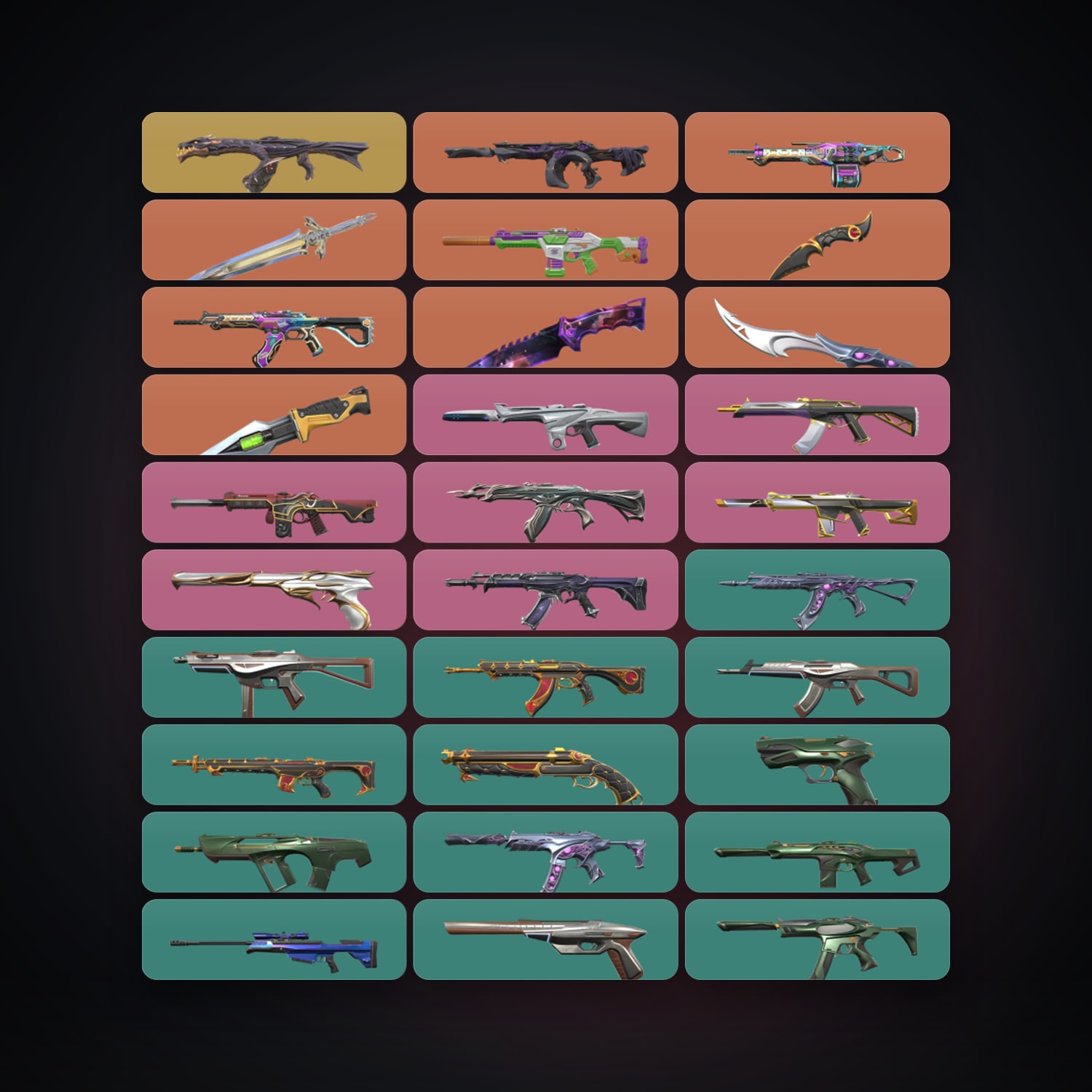 LA Gold 1 locker — 5 knives, 72 skins, lvl 148 — HabibiAccounts