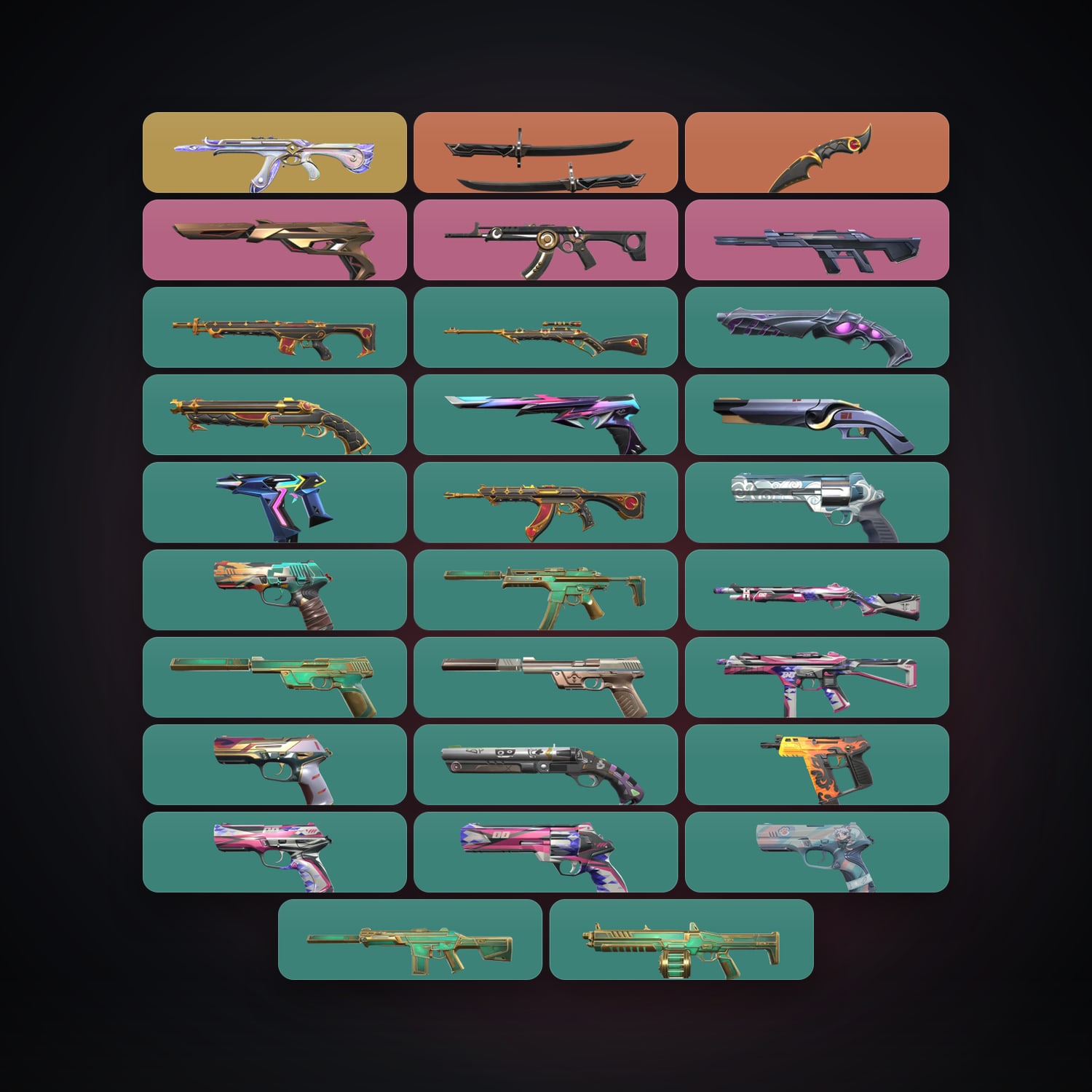 BR Gold 3 locker — 2 knives, 29 skins, lvl 178 — HabibiAccounts