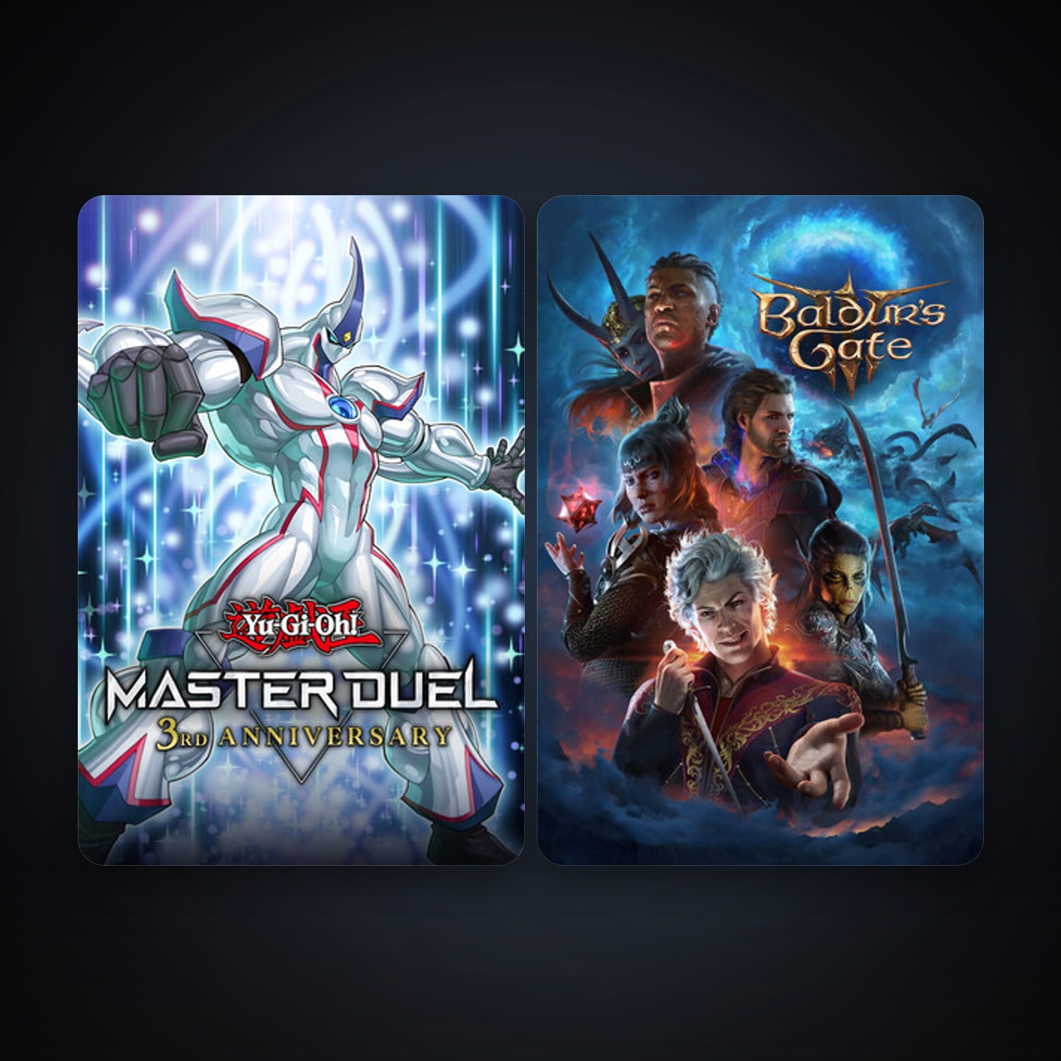Baldur's Gate 3 + Yu-Gi-Oh! Master Duel, 2 games, clean — HabibiAccounts