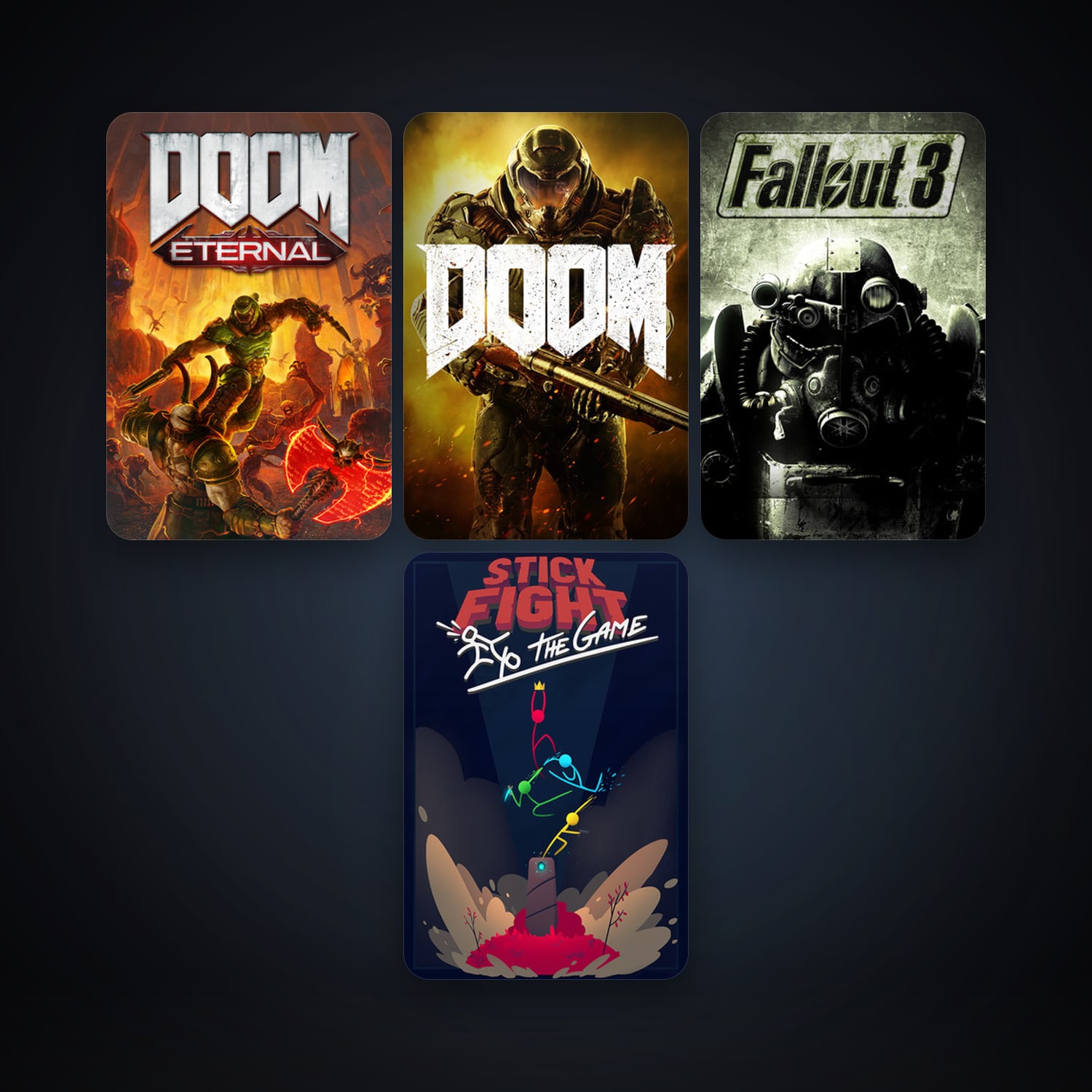 Fallout 3 + DOOM, 8 games, clean — HabibiAccounts