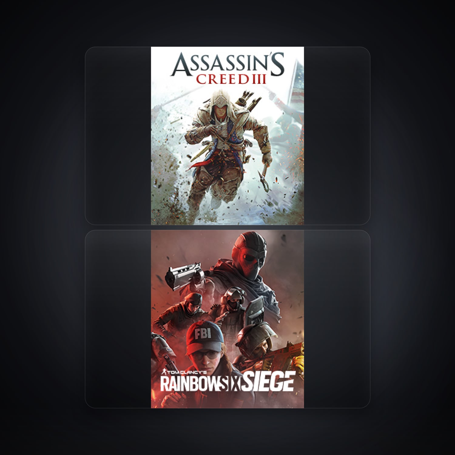 Ubisoft Assassin's Creed III + Tom Clancy's Rainbow Six Siege (External) — FR — HabibiAccounts
