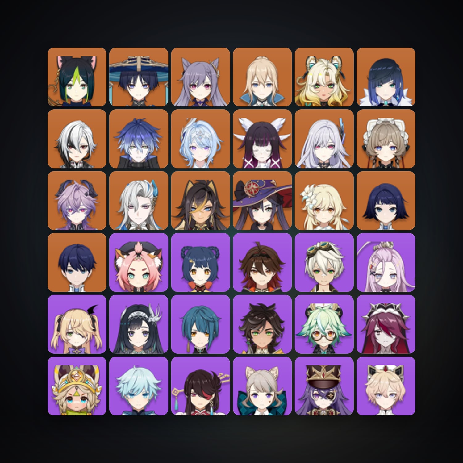 جينشن إمباكت | AR 57 | 65 شخصية | 16× 5★ — HabibiAccounts