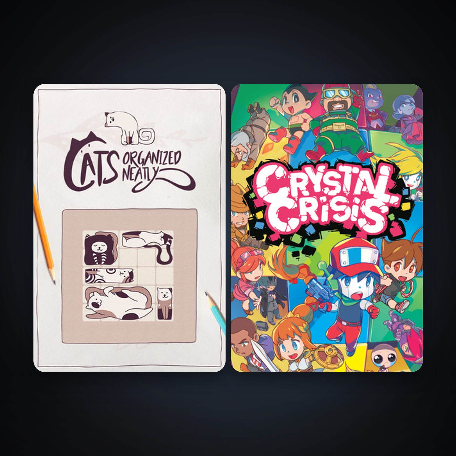 Crystal Crisis + Cats Organized Neatly, 20 games, clean — HabibiAccounts