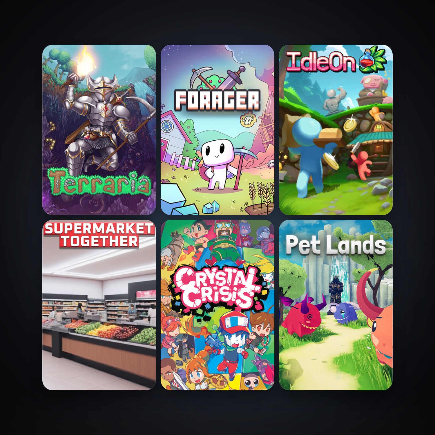 Terraria + Crystal Crisis, 11 games, clean — HabibiAccounts
