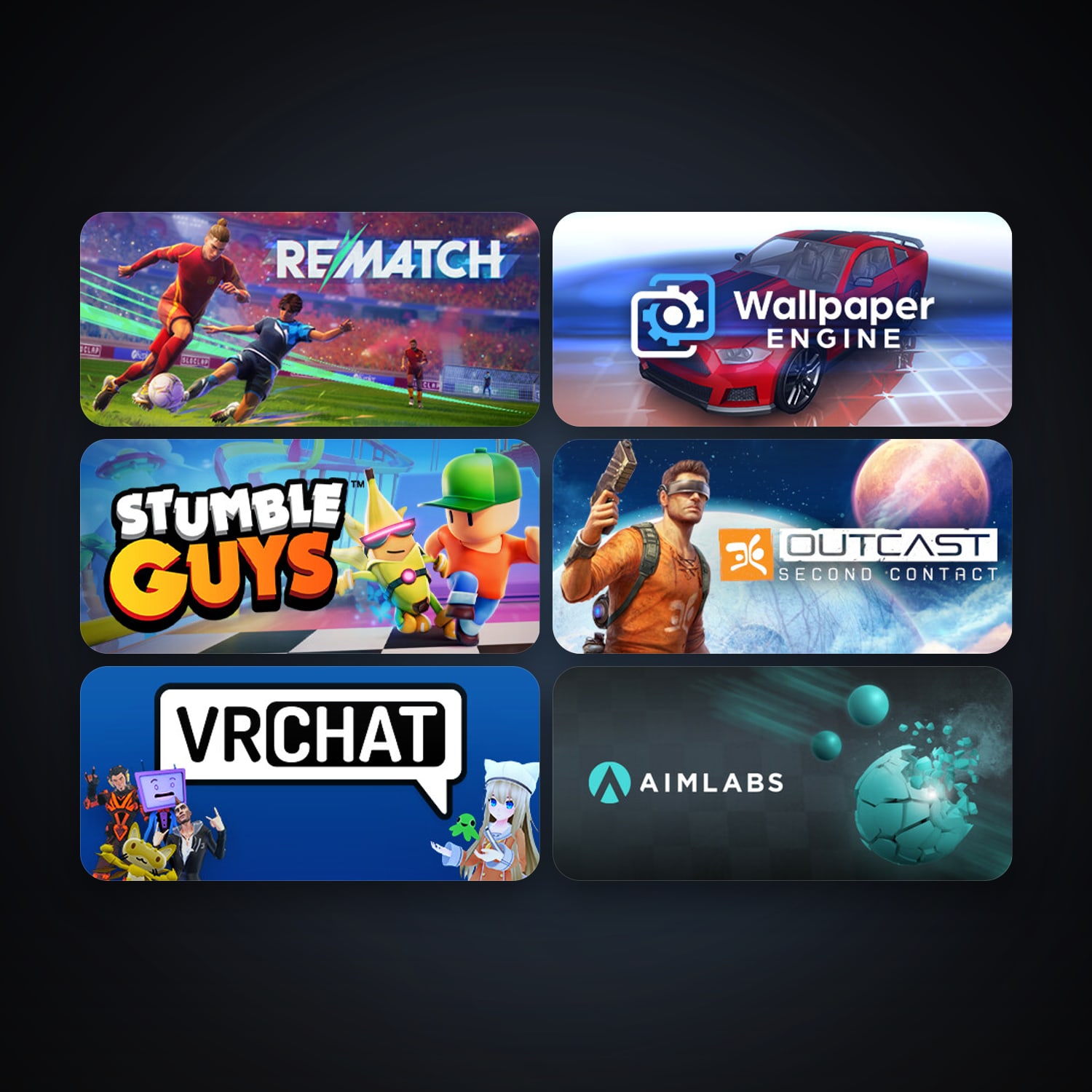 Wallpaper Engine + VRChat, 13 games, clean — HabibiAccounts
