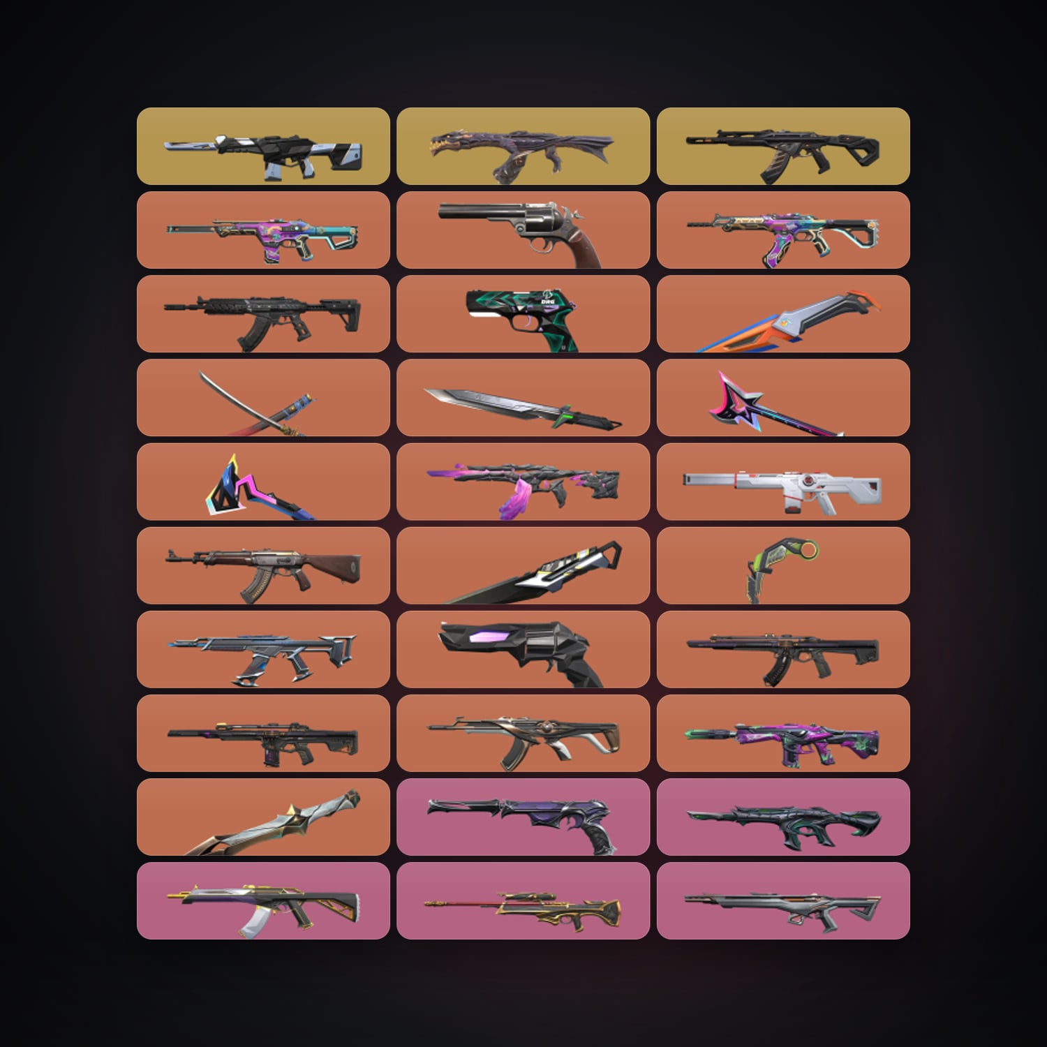 EU Plat 1 locker — 8 knives, 102 skins, lvl 209 — HabibiAccounts