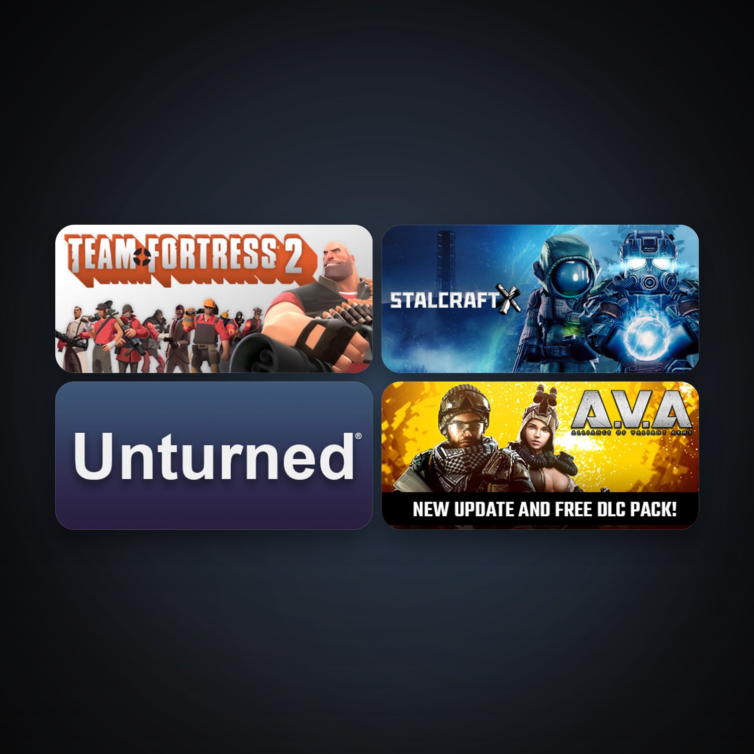 Team Fortress 2 + Spiral Knights, 12 games, clean — HabibiAccounts