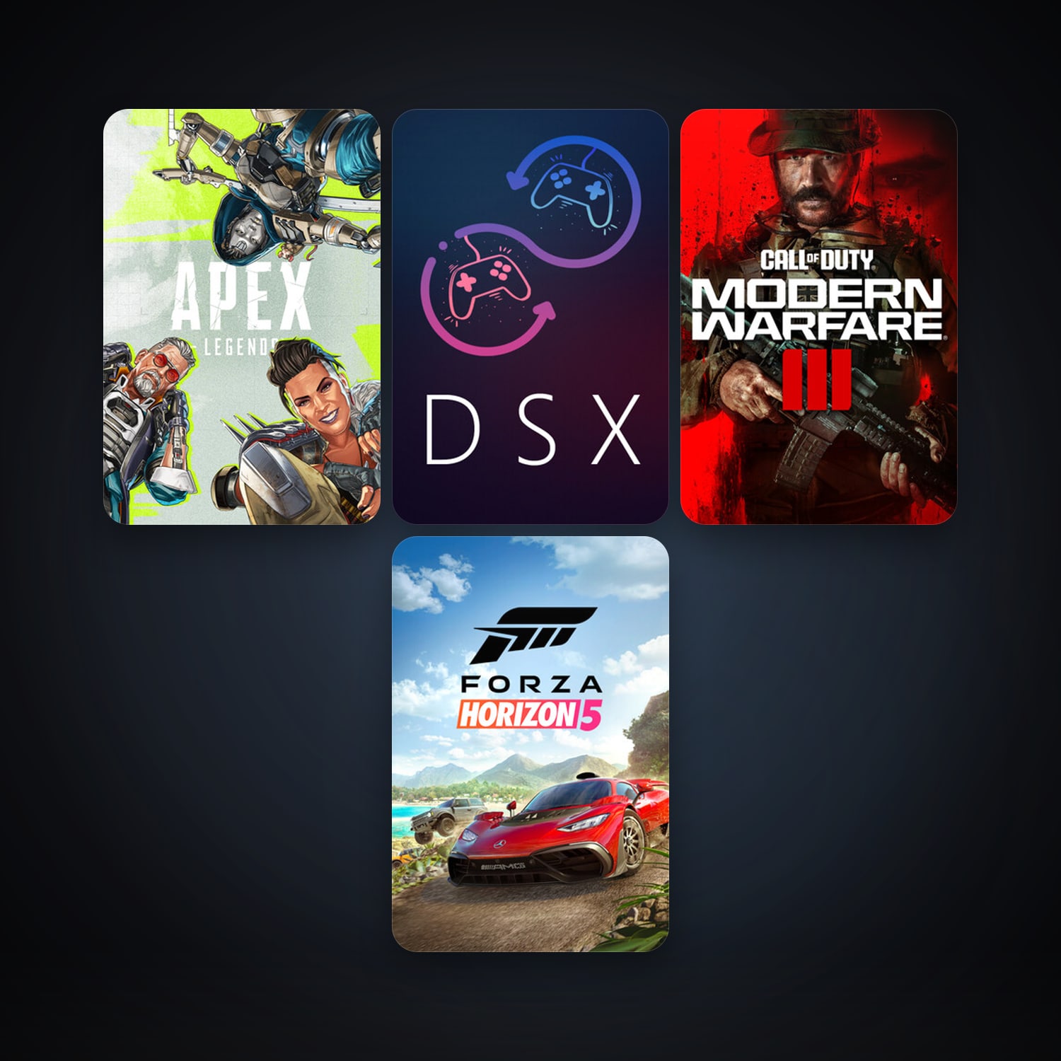 Apex Legends + Forza Horizon 5, 11 games, clean — HabibiAccounts