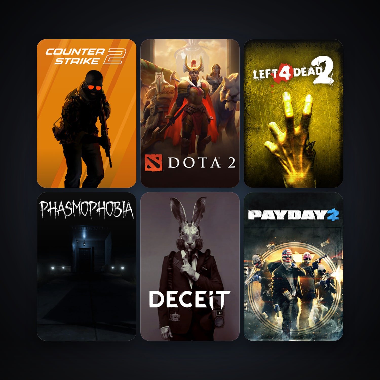 Left 4 Dead 2 + Dota 2, 21 games, Steam 11, clean — HabibiAccounts