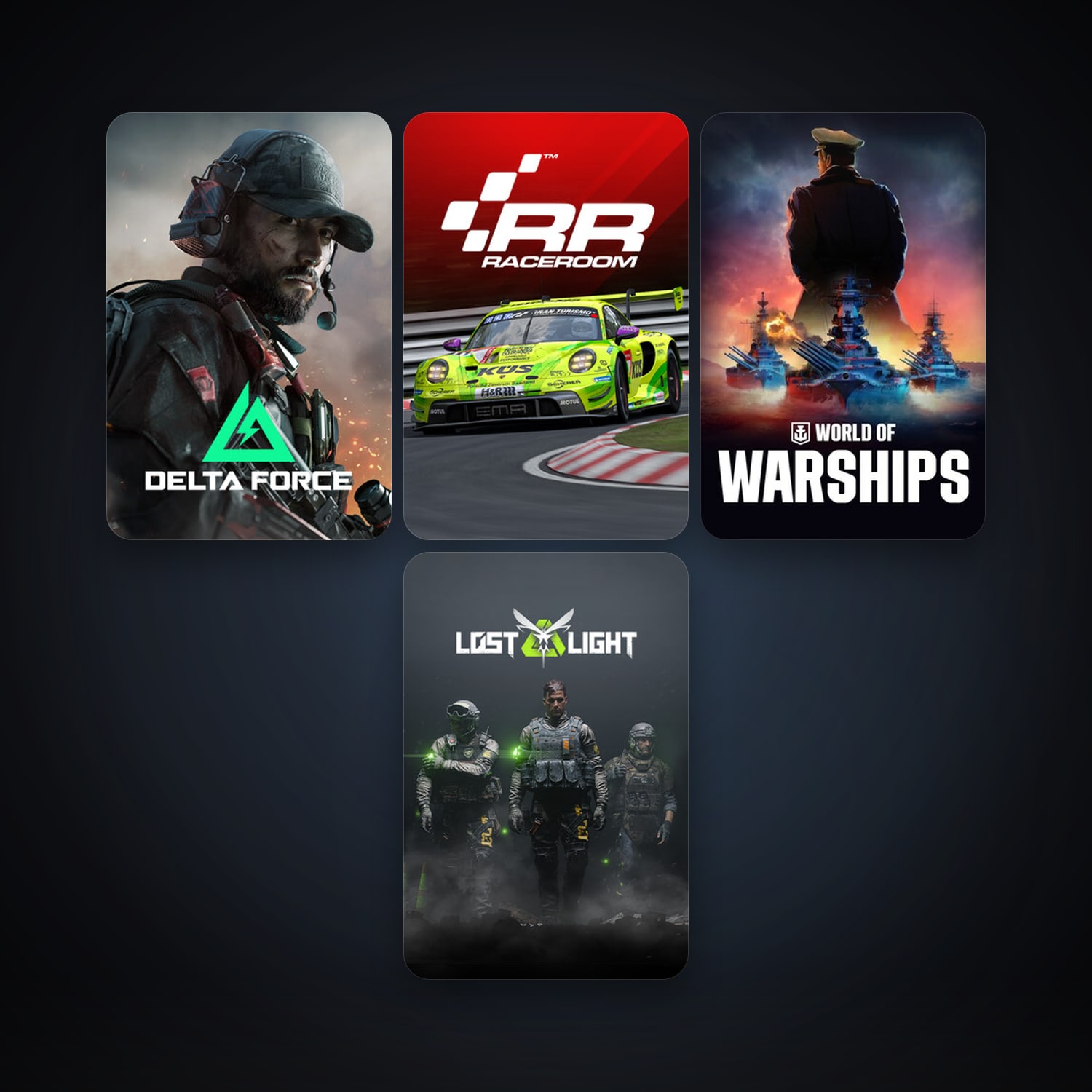 RaceRoom Racing Experience + World of Warships, 6 games, clean — HabibiAccounts