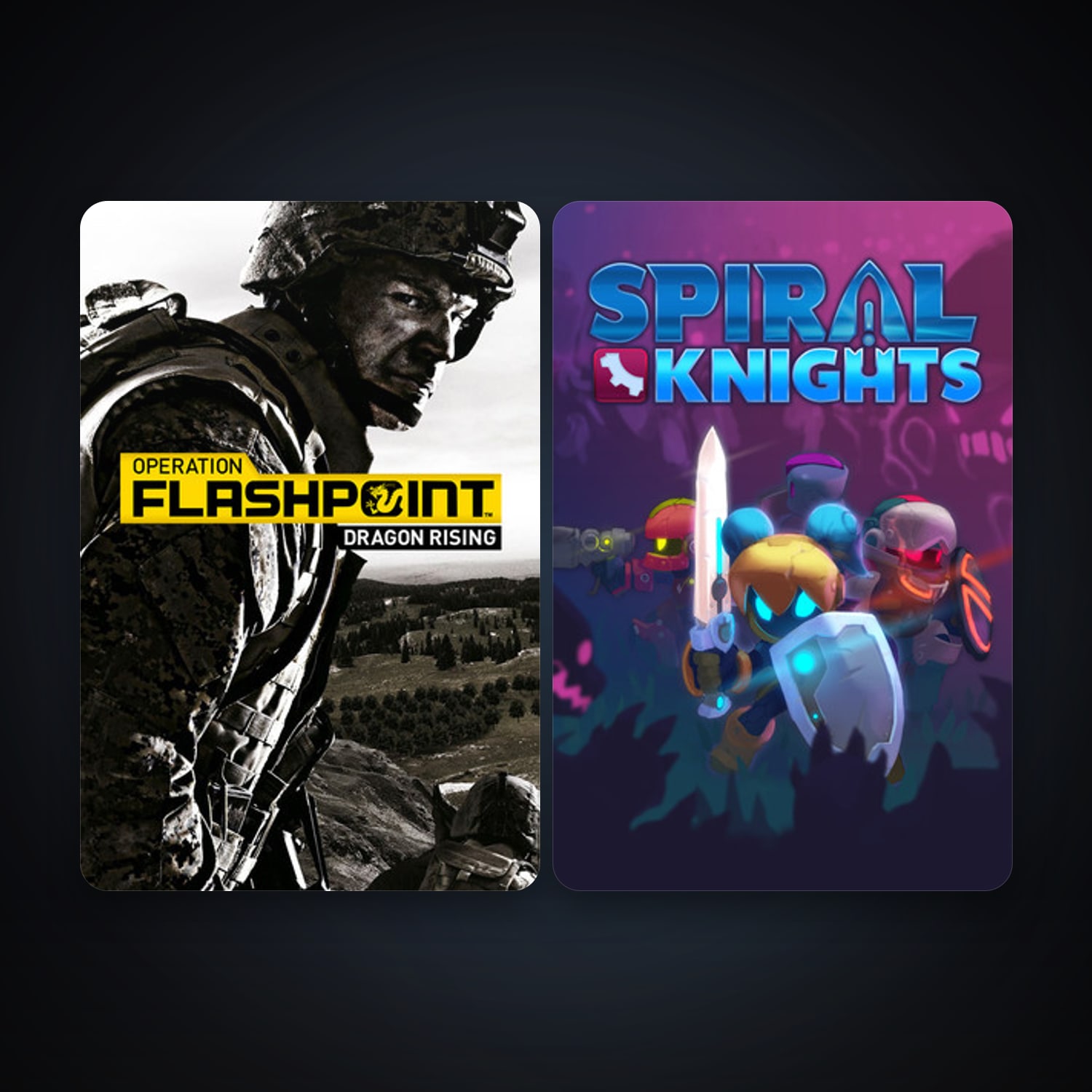 Operation Flashpoint: Dragon Rising + Spiral Knights, 3 games, clean — HabibiAccounts