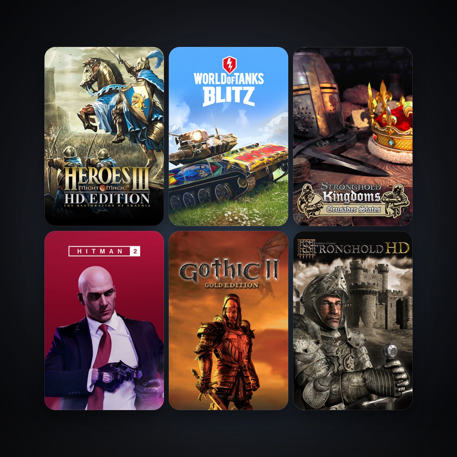 Gothic II: Gold Edition + Stronghold HD, 8 games, clean — HabibiAccounts