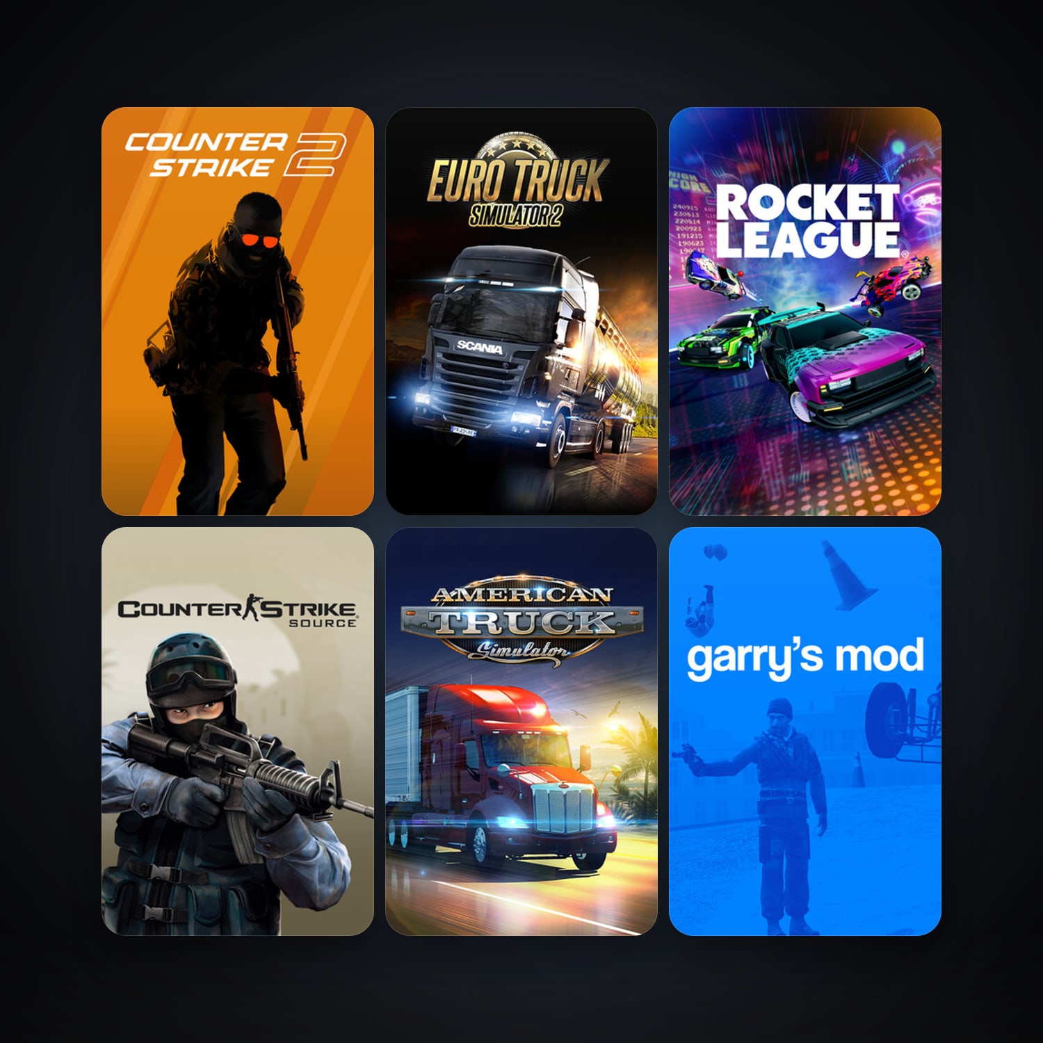 Counter-Strike: Source + Half-Life 2: Deathmatch, 33 games, Steam 11, clean — HabibiAccounts