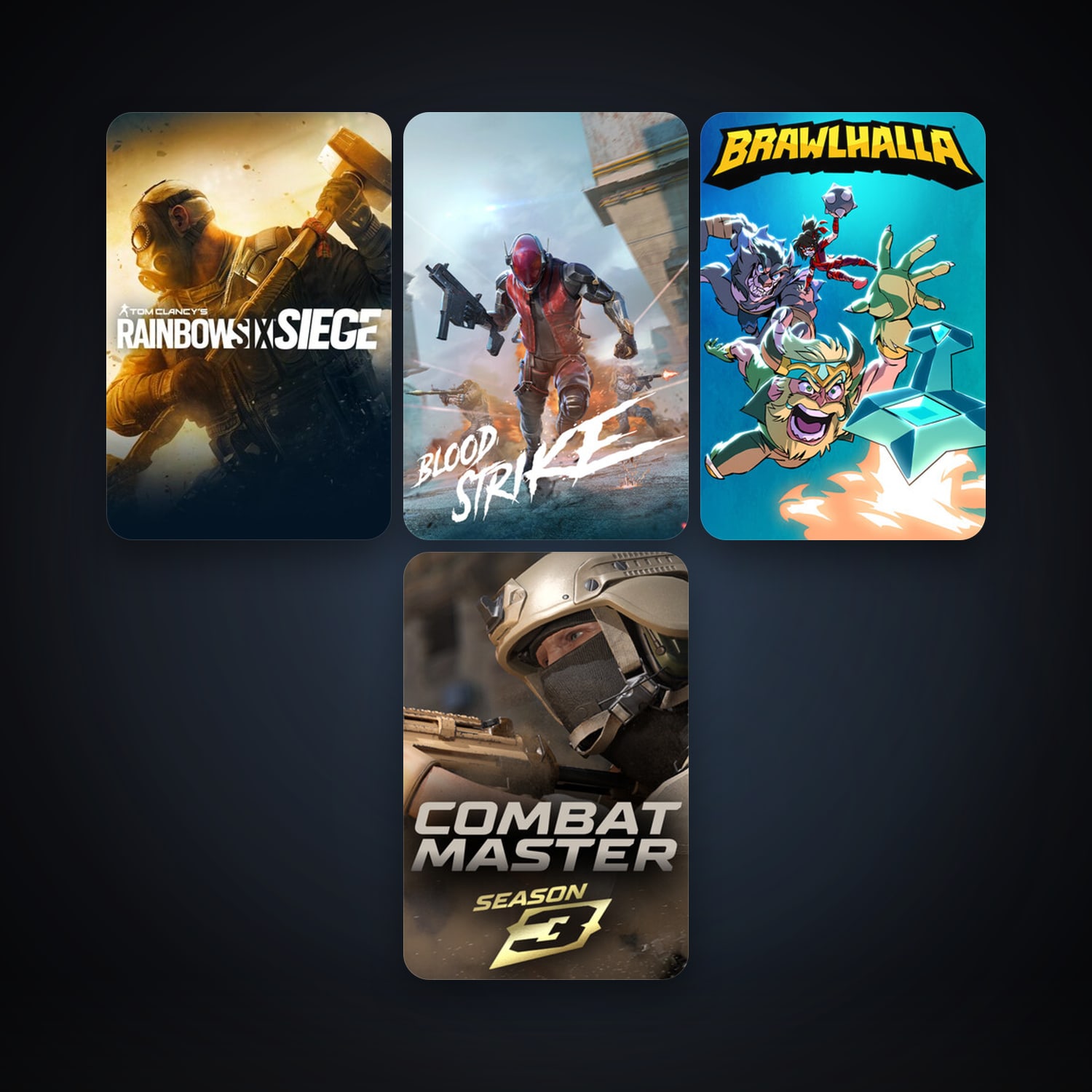 Brawlhalla + Tom Clancy's Rainbow Six Siege, 7 games, clean — HabibiAccounts