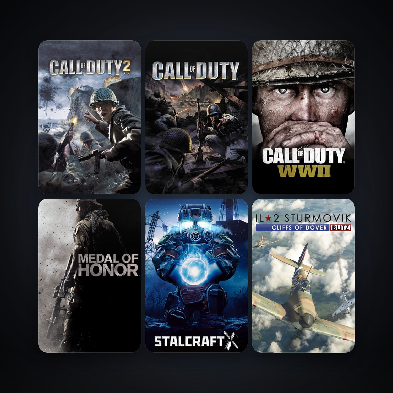 Call of Duty (2003) + Call of Duty 2, 16 games, clean — HabibiAccounts