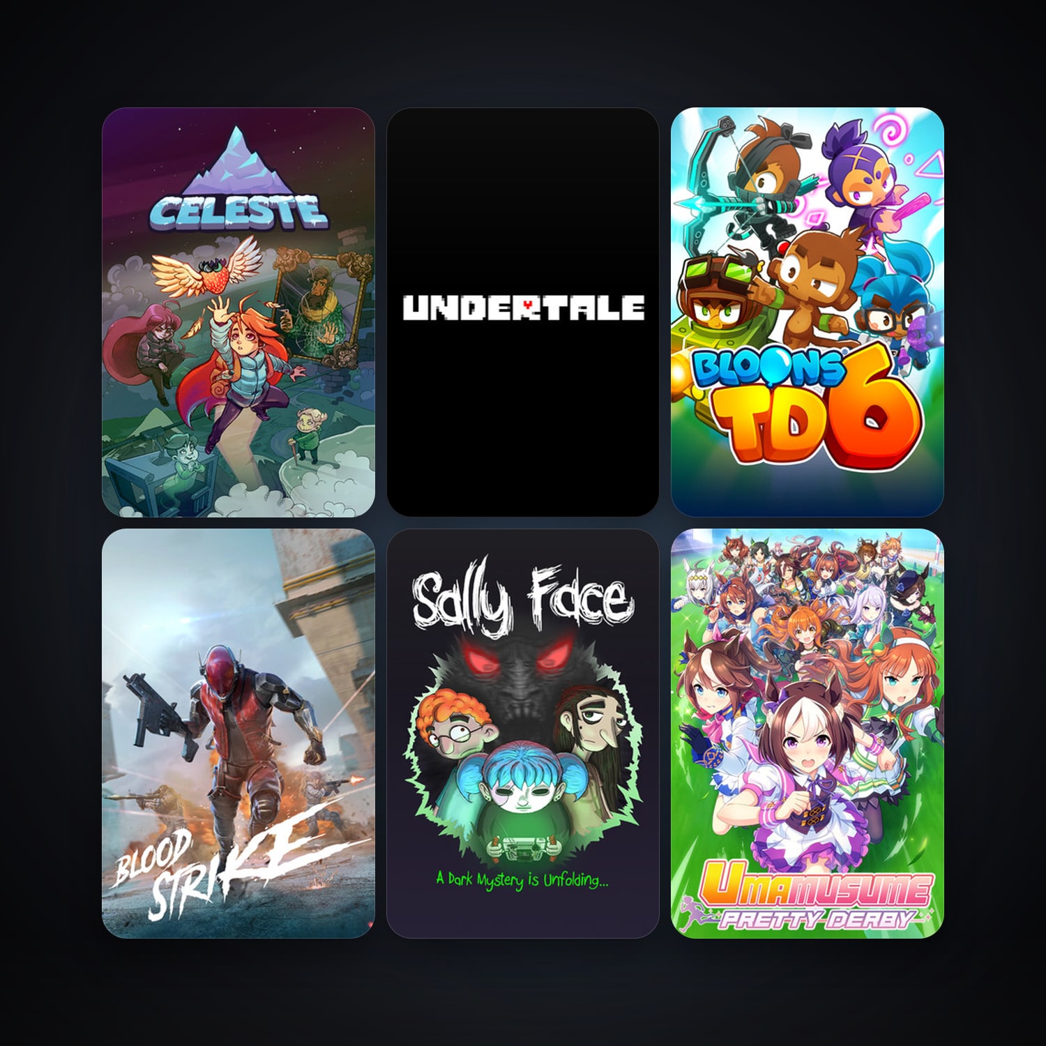 Undertale + Celeste, 33 games, clean — HabibiAccounts