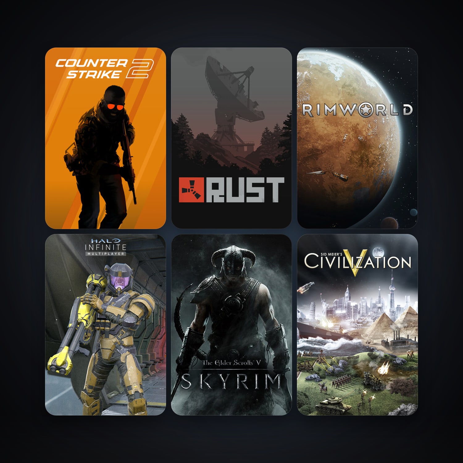 CS2 Prime + Sid Meier's Civilization V, 99 games, Steam 10, clean — HabibiAccounts