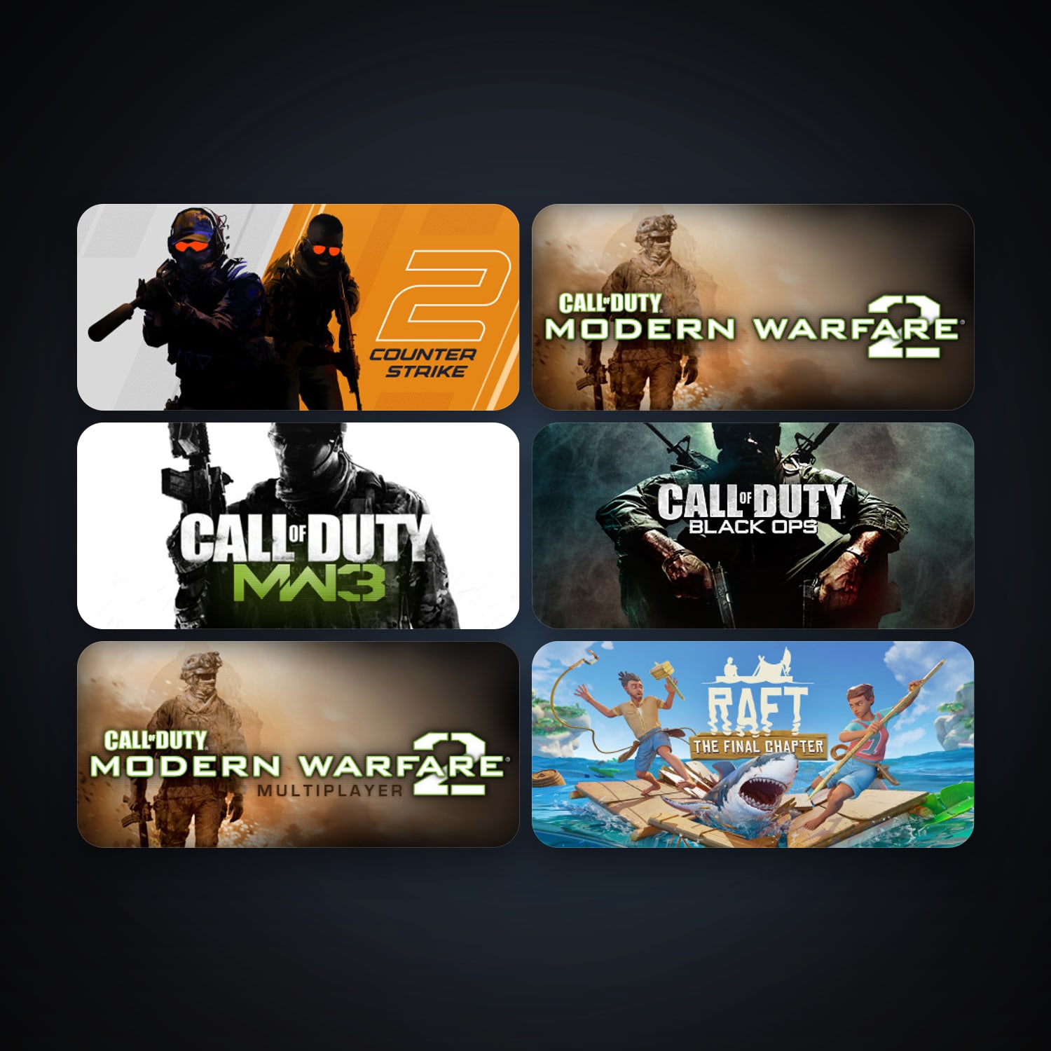 CS2 Prime + Call of Duty: Modern Warfare 2 (2009), 8 games, clean — HabibiAccounts