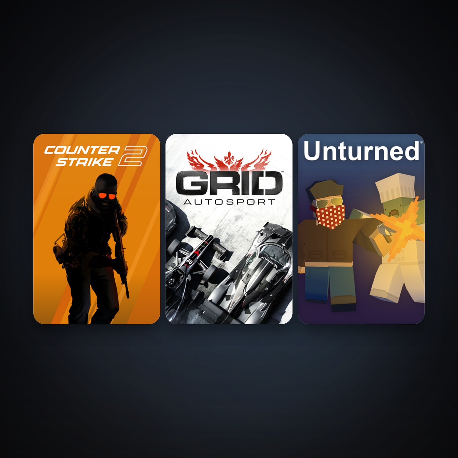 CS2 Prime + GRID Autosport, 6 games, clean — HabibiAccounts