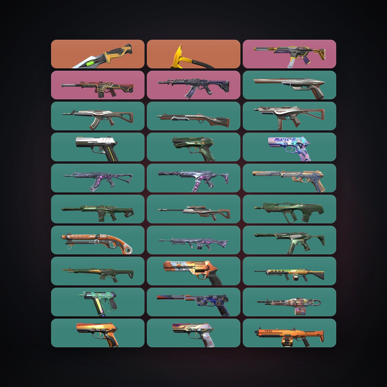 LA Gold 2 locker — 2 knives, 54 skins, lvl 196 — HabibiAccounts