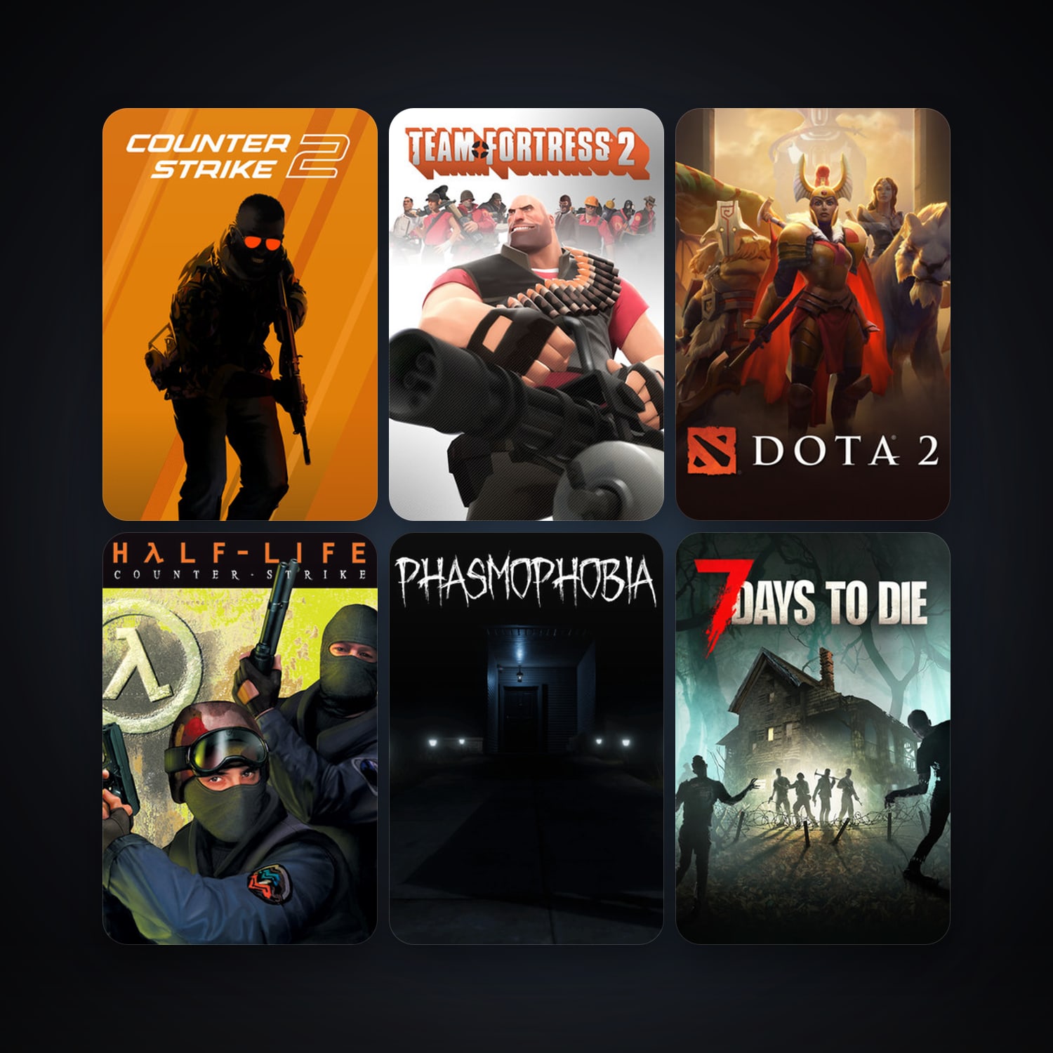 Counter-Strike + Team Fortress 2, 32 games, Steam 11, clean — HabibiAccounts