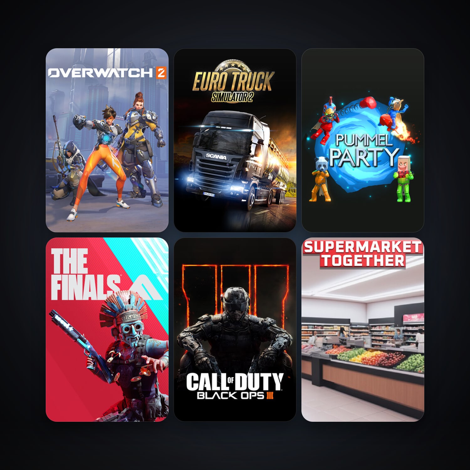 Euro Truck Simulator 2 + Call of Duty: Black Ops III, 17 games, clean — HabibiAccounts