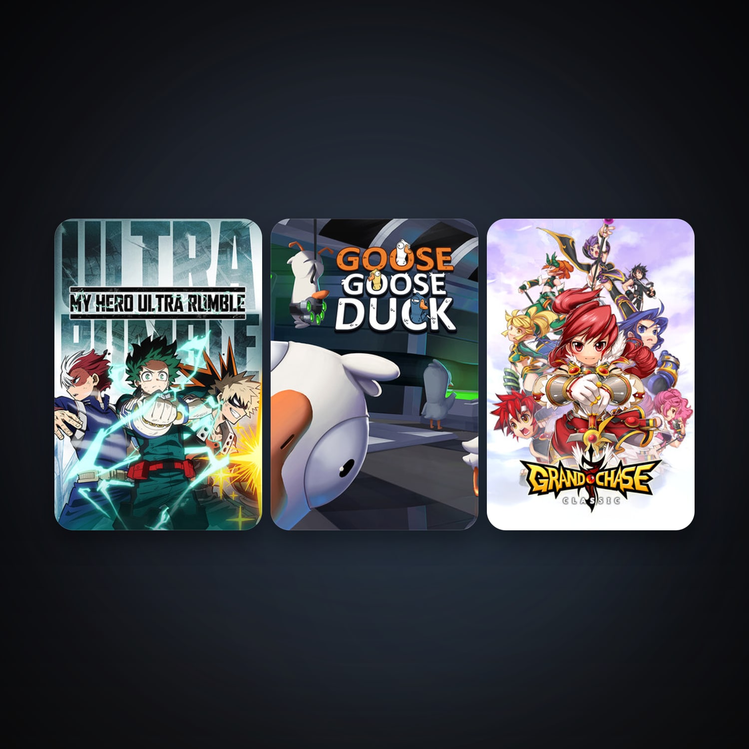 GrandChase + Goose Goose Duck, 5 games, clean — HabibiAccounts