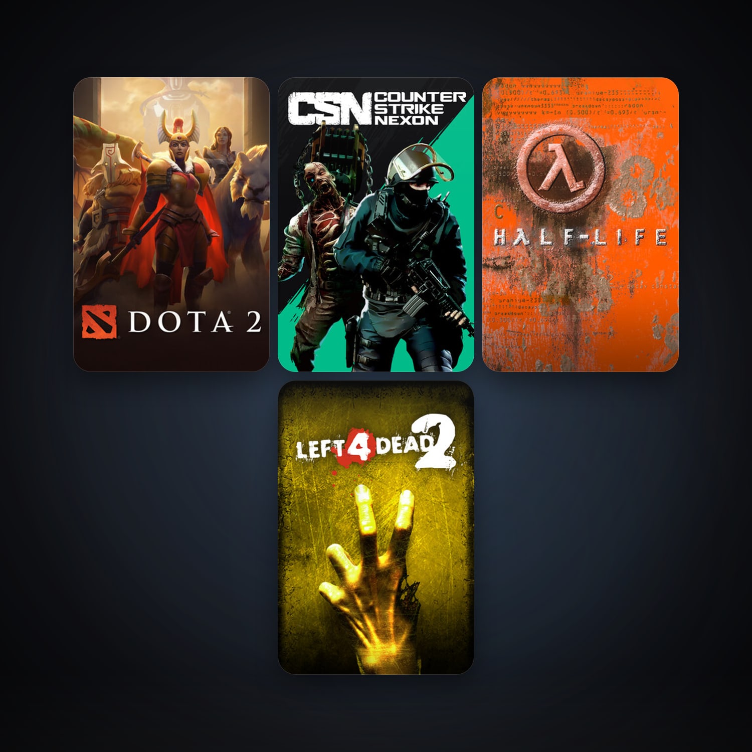 Half-Life + Left 4 Dead 2, 8 games, clean — HabibiAccounts