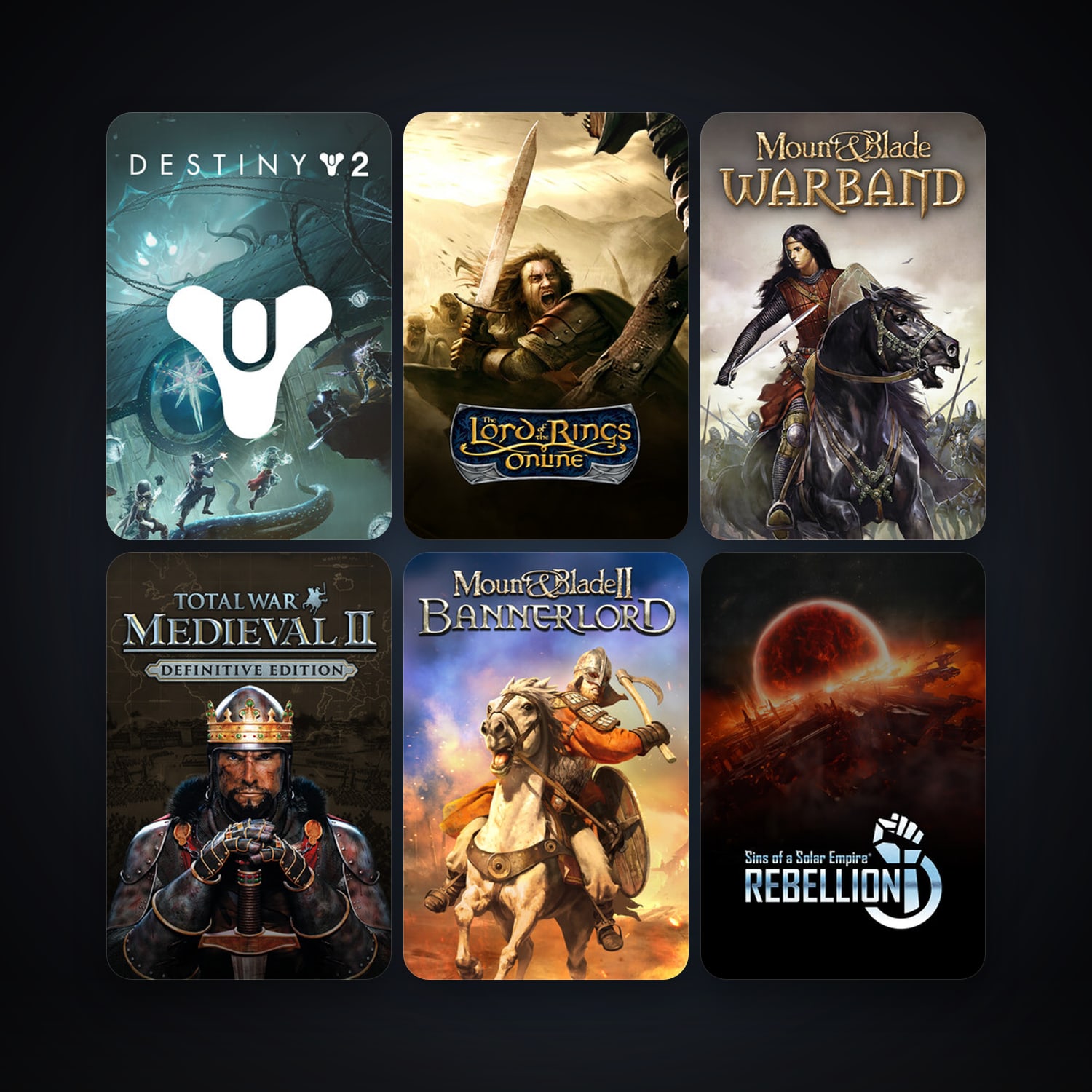 Medieval II: Total War + Mount & Blade: Warband, 116 games, Steam 10, clean — HabibiAccounts