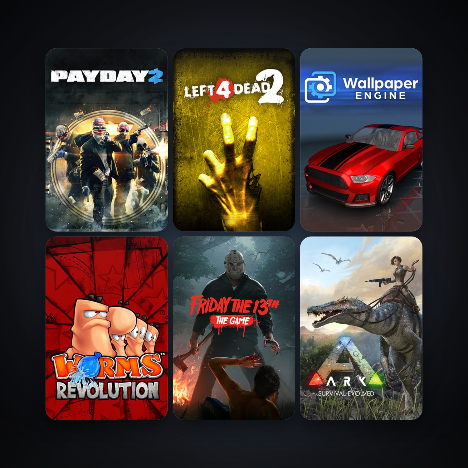Left 4 Dead 2 + Worms Revolution, 9 games, clean — HabibiAccounts