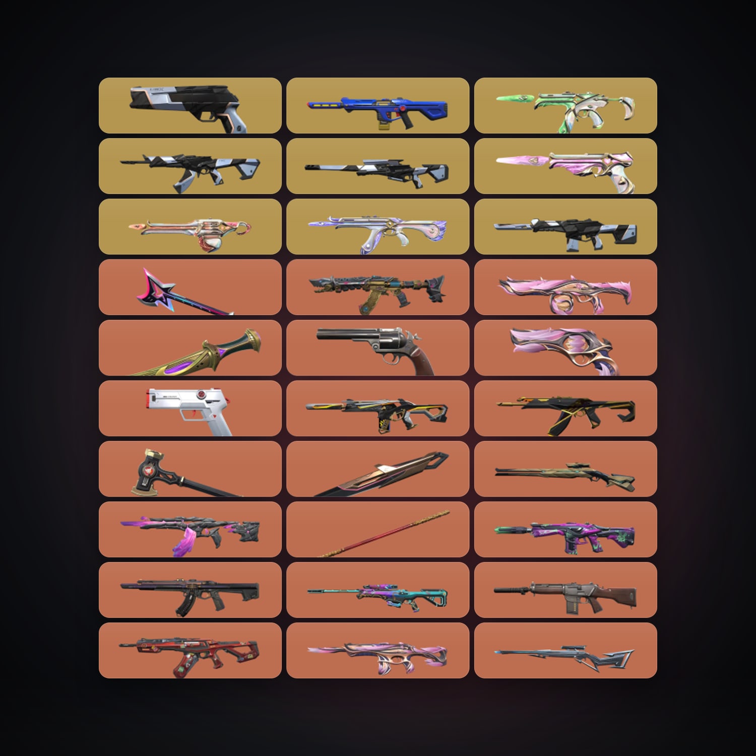 LA Plat 2 locker — 19 knives, 200 skins, lvl 698 — HabibiAccounts