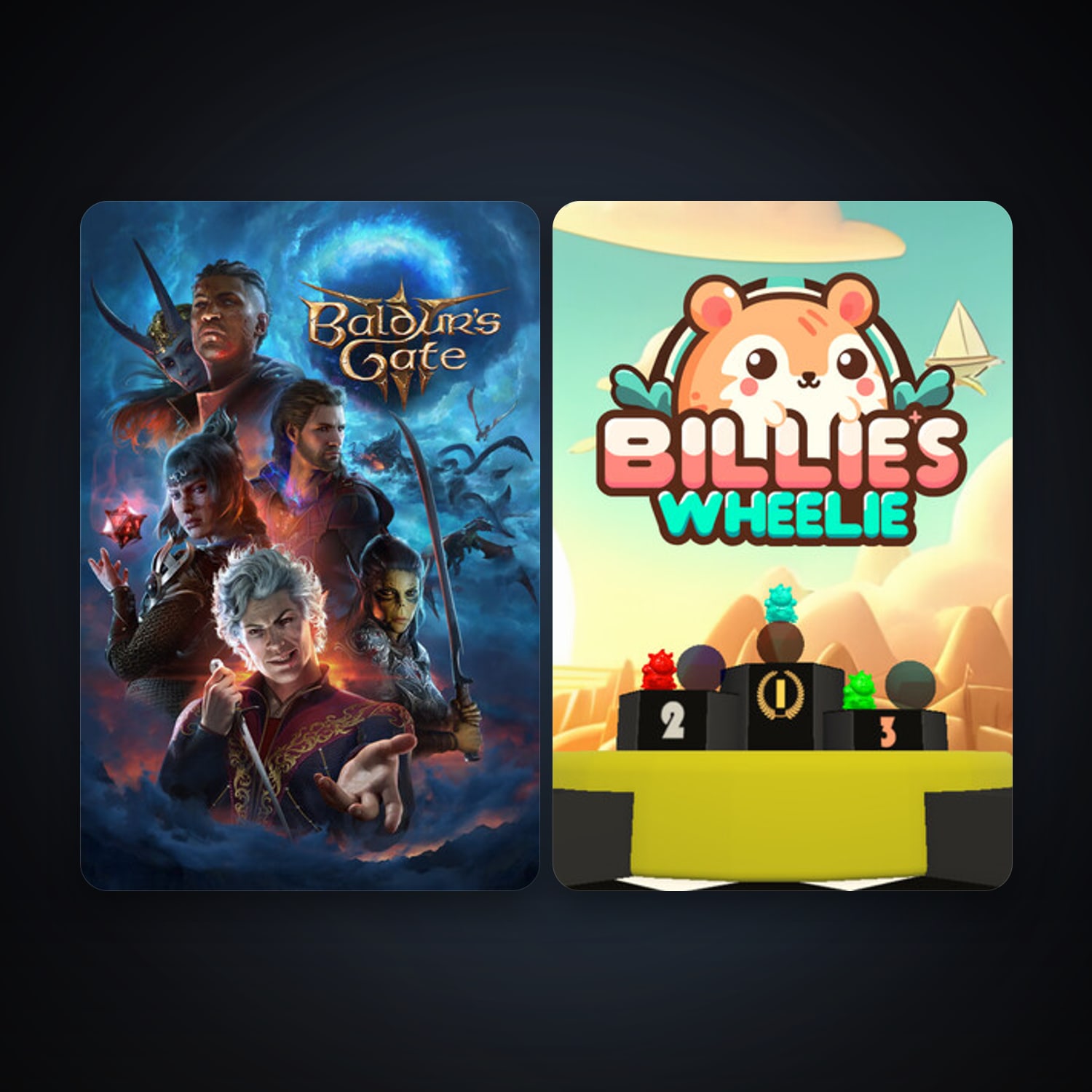 Baldur's Gate 3 + Billie's Wheelie, 2 games, clean — HabibiAccounts